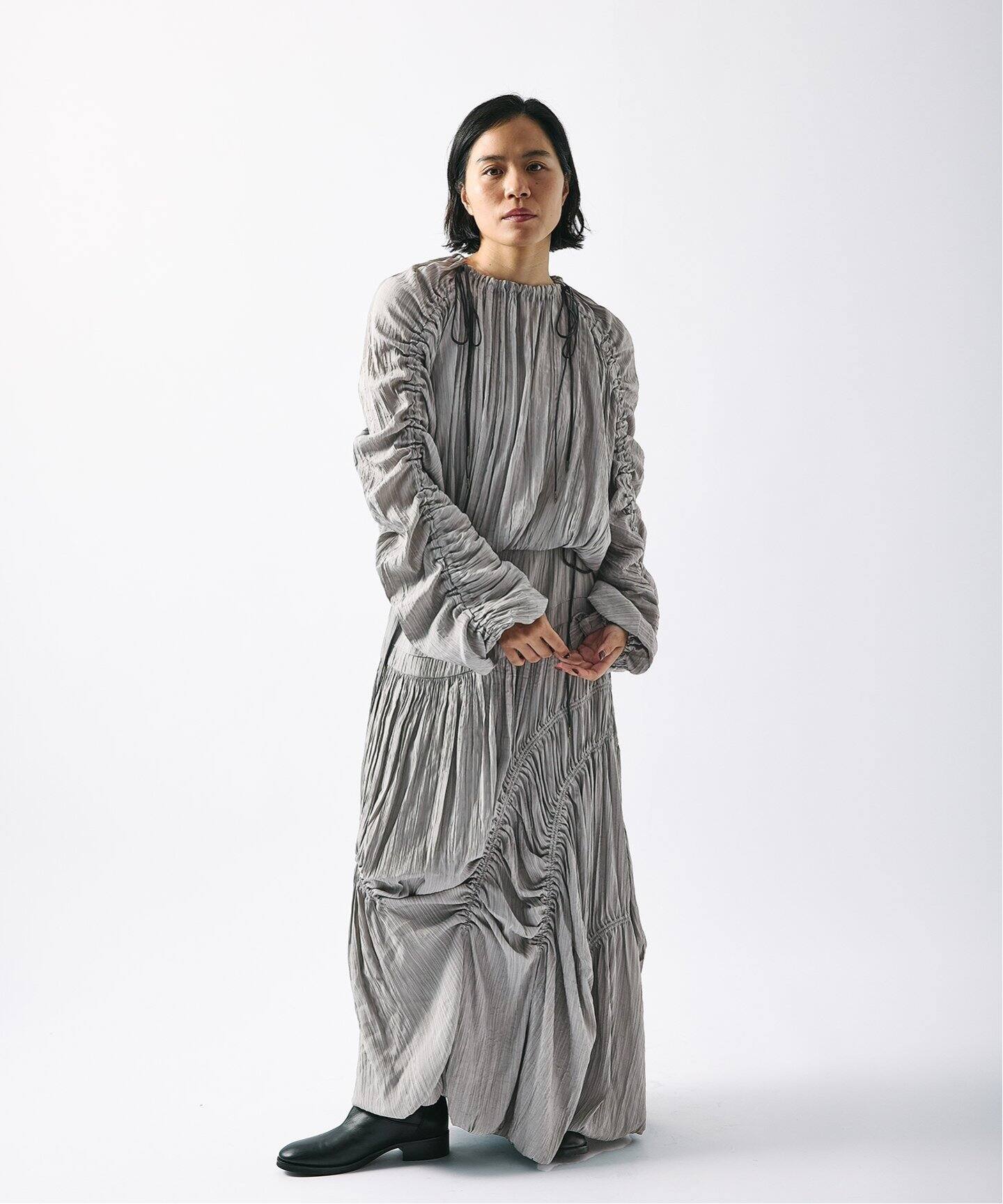 KIARIS vintage＆closet×JS】シャーリングブラウス（シャツ／ブラウス 