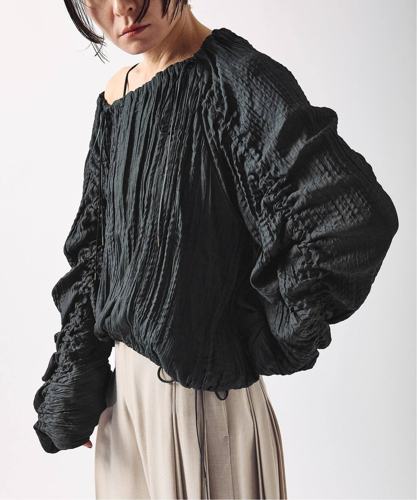 KIARIS vintage＆closet×JS】シャーリングブラウス（シャツ／ブラウス 