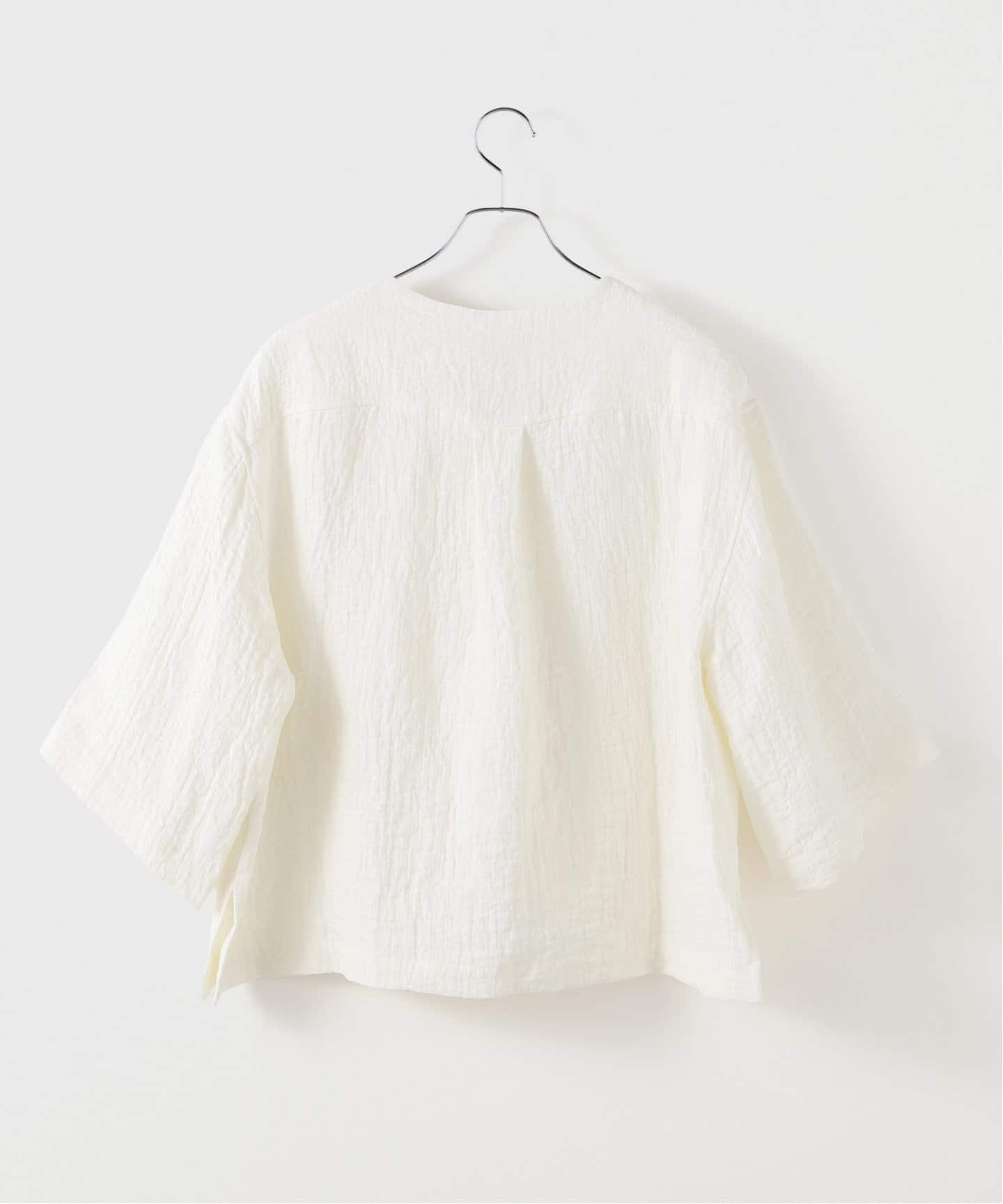 ■英国製■STUDIO NICHOLSON オーバーサイズ ニット ホワイト STUDIO NICHOLSON/スタジオ ニコルソン】 STAND COLLAR ZIP