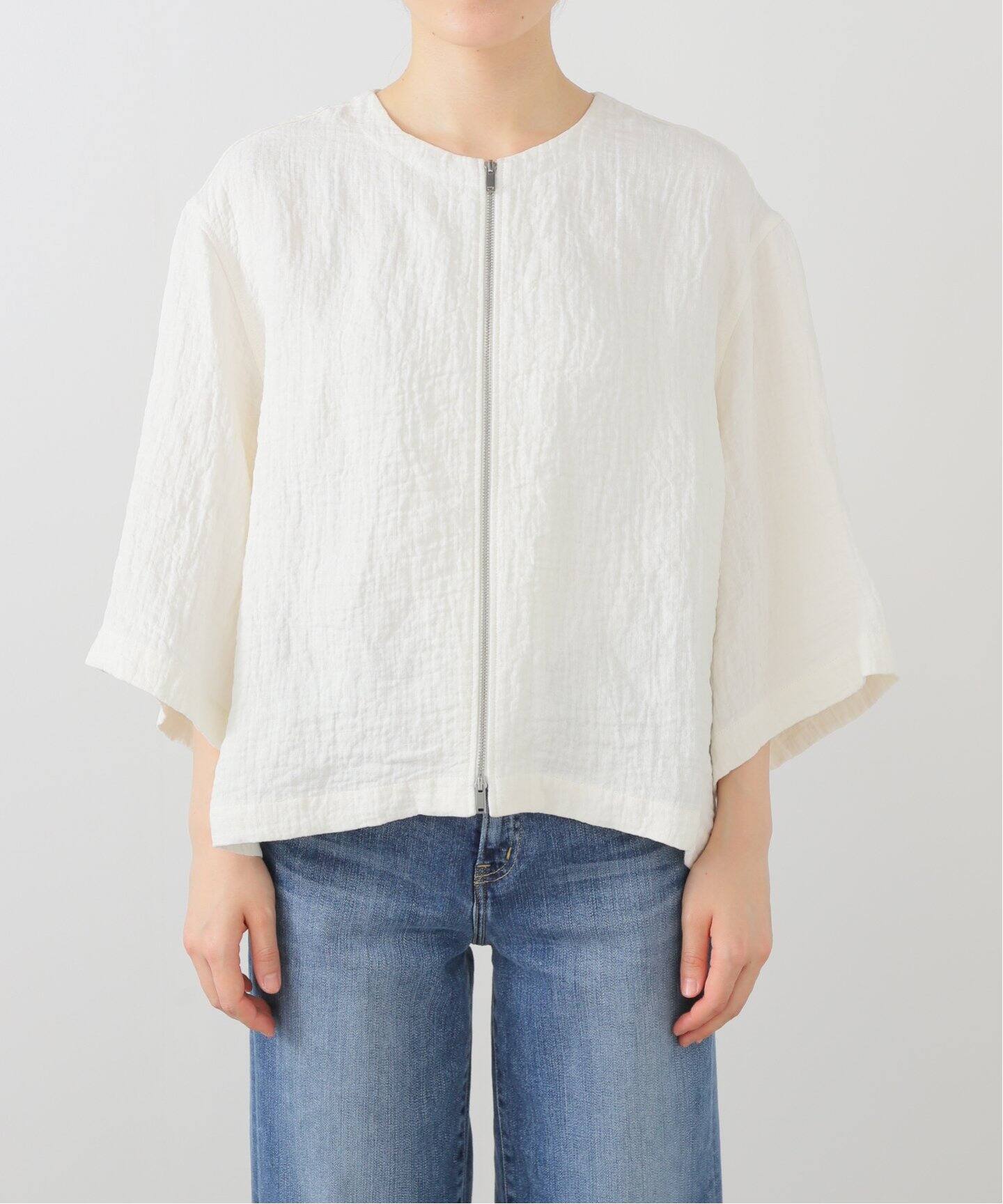 studio nicholson スタジオニコルソン　シャツ　ブラウス STUDIO NICHOLSON/スタジオ ニコルソン】 STAND COLLAR ZIP