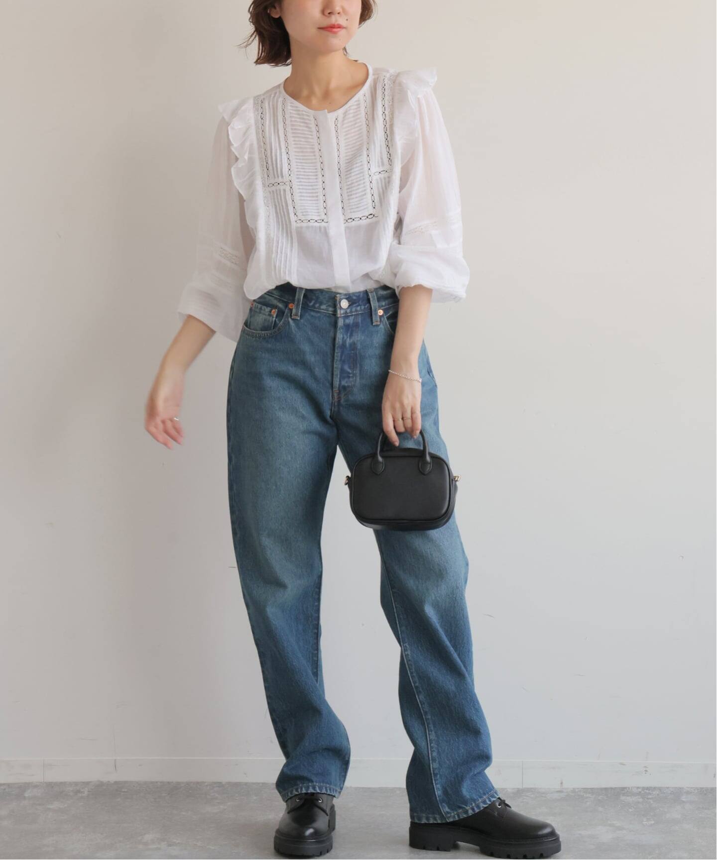 コットンラッフルピンタックブラウス（シャツ／ブラウス）｜JOURNAL