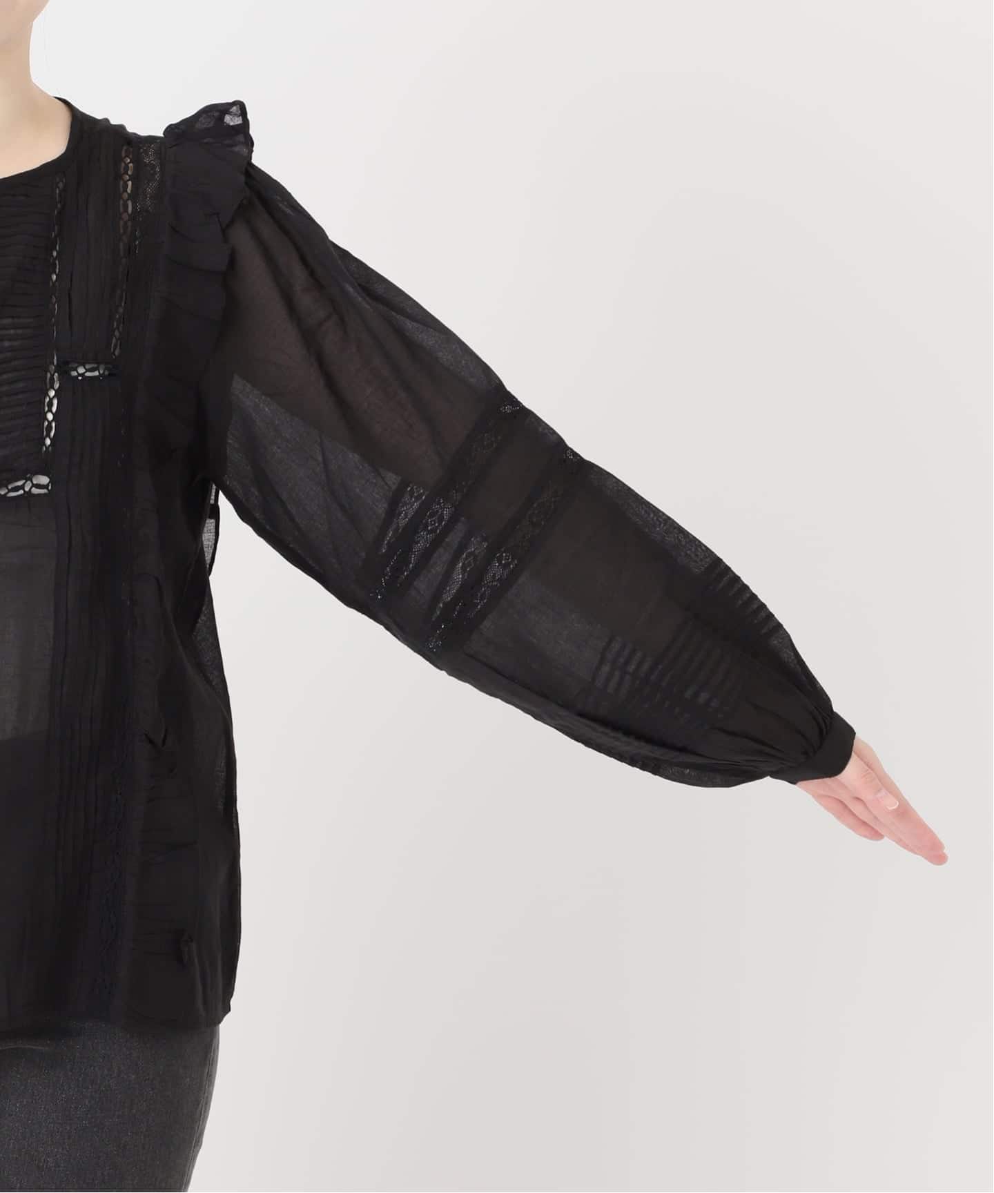 コットンラッフルピンタックブラウス（シャツ／ブラウス）｜JOURNAL