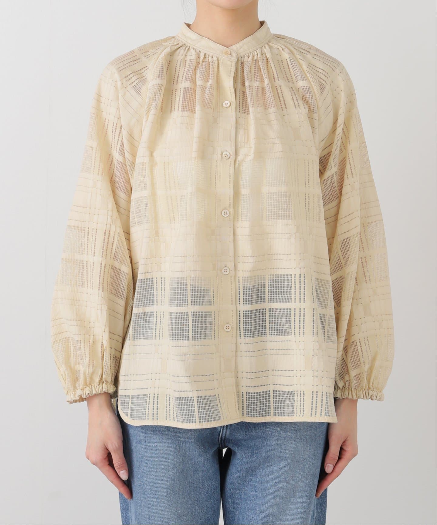 JOURNAL STANDARD relume ブラウス シャツ シアーチェックバンド