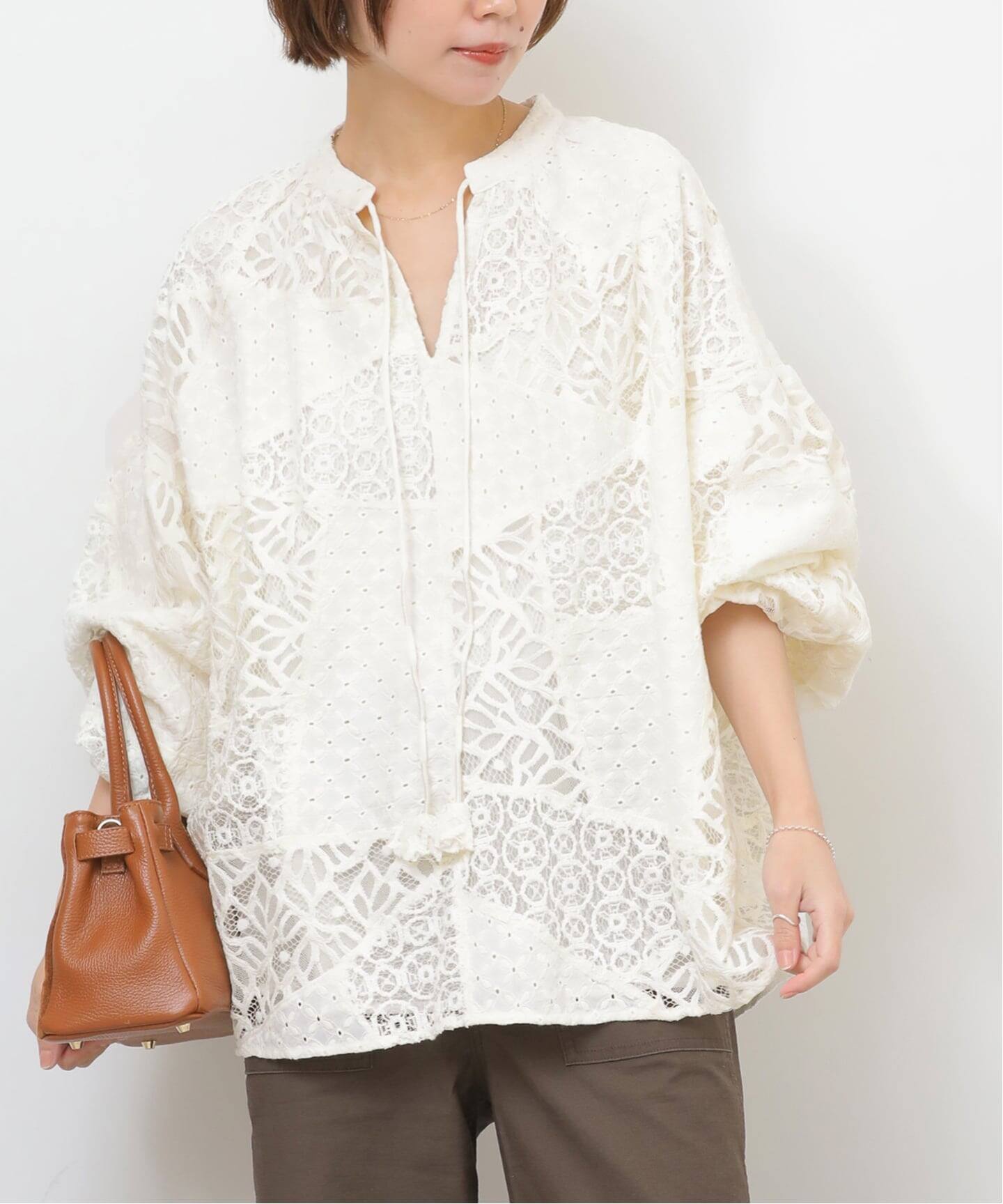 JOURNAL STANDARD relume ミックスレースギャザーブラウス ミックスレースギャザーブラウス（シャツ／ブラウス）｜JOURNAL
