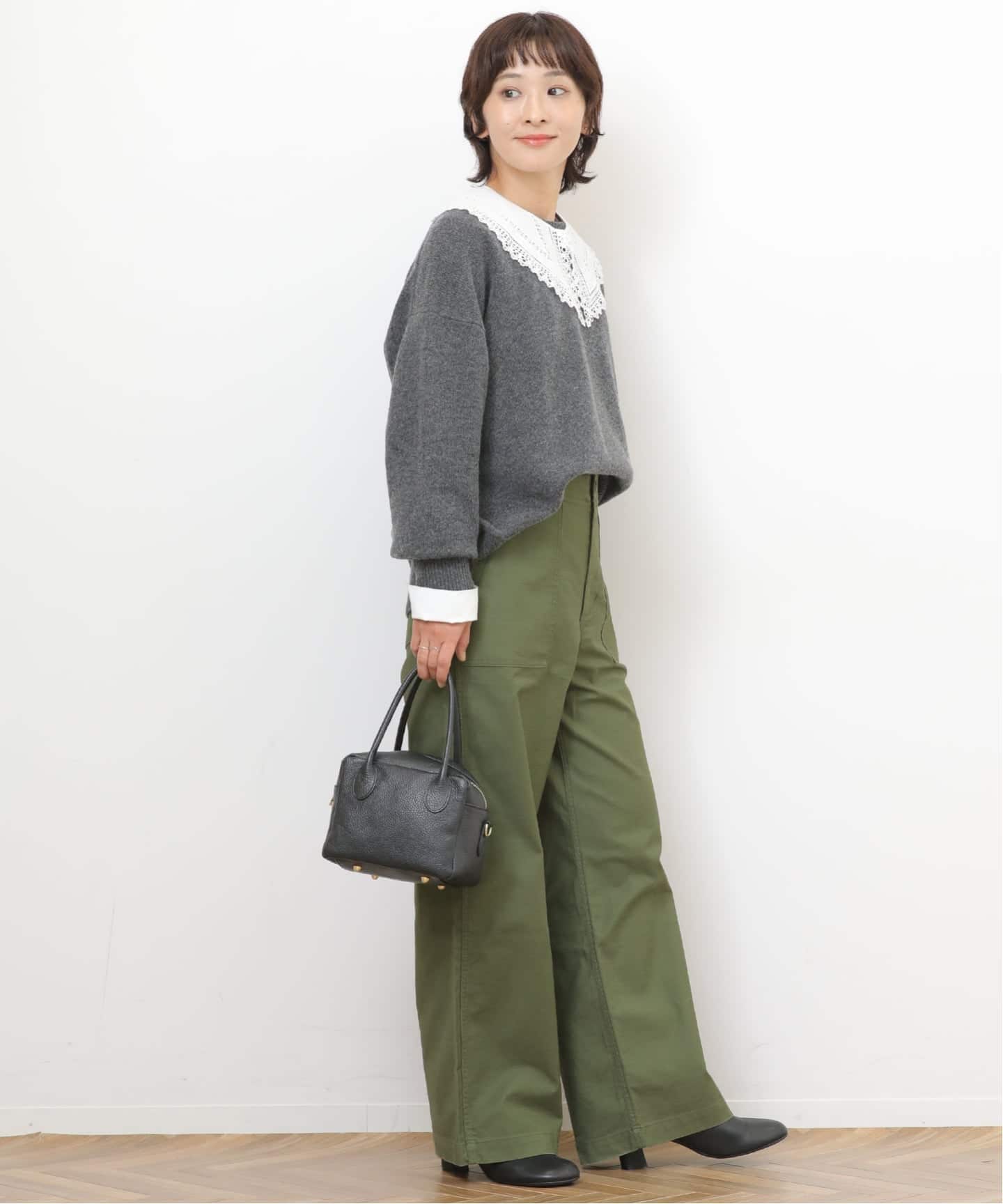未使用品JOURNALSTANDARDrelumeビッグカラー付ギャザーブラウス コットンビッグカラー付きギャザーブラウス（シャツ／ブラウス