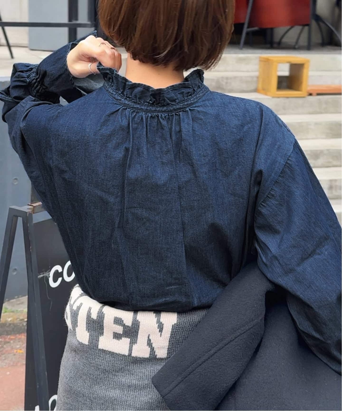 ライトデニムスタンドカラーブラウス（シャツ／ブラウス）｜JOURNAL