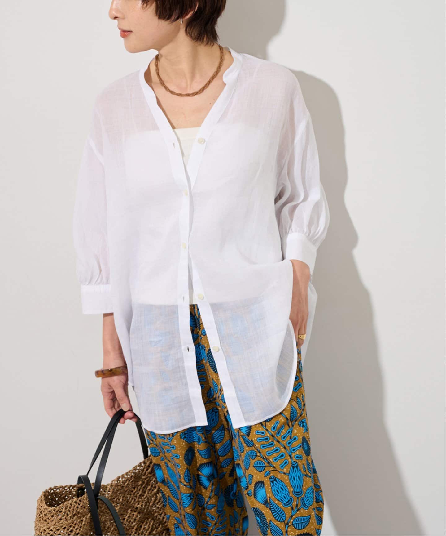 ラミーギャザースリーブブラウス（シャツ／ブラウス）｜JOURNAL