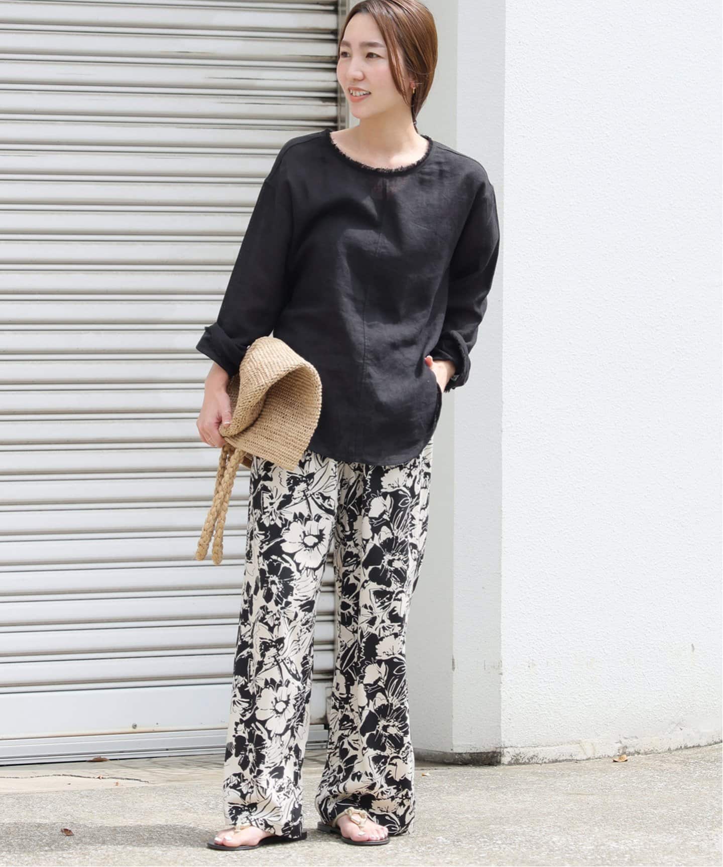 JOURNAL STANDARD relumeラミーコットン2WAYプルオーバー JOURNAL STANDARD relume｜リネンコットン2WAYプルオーバー