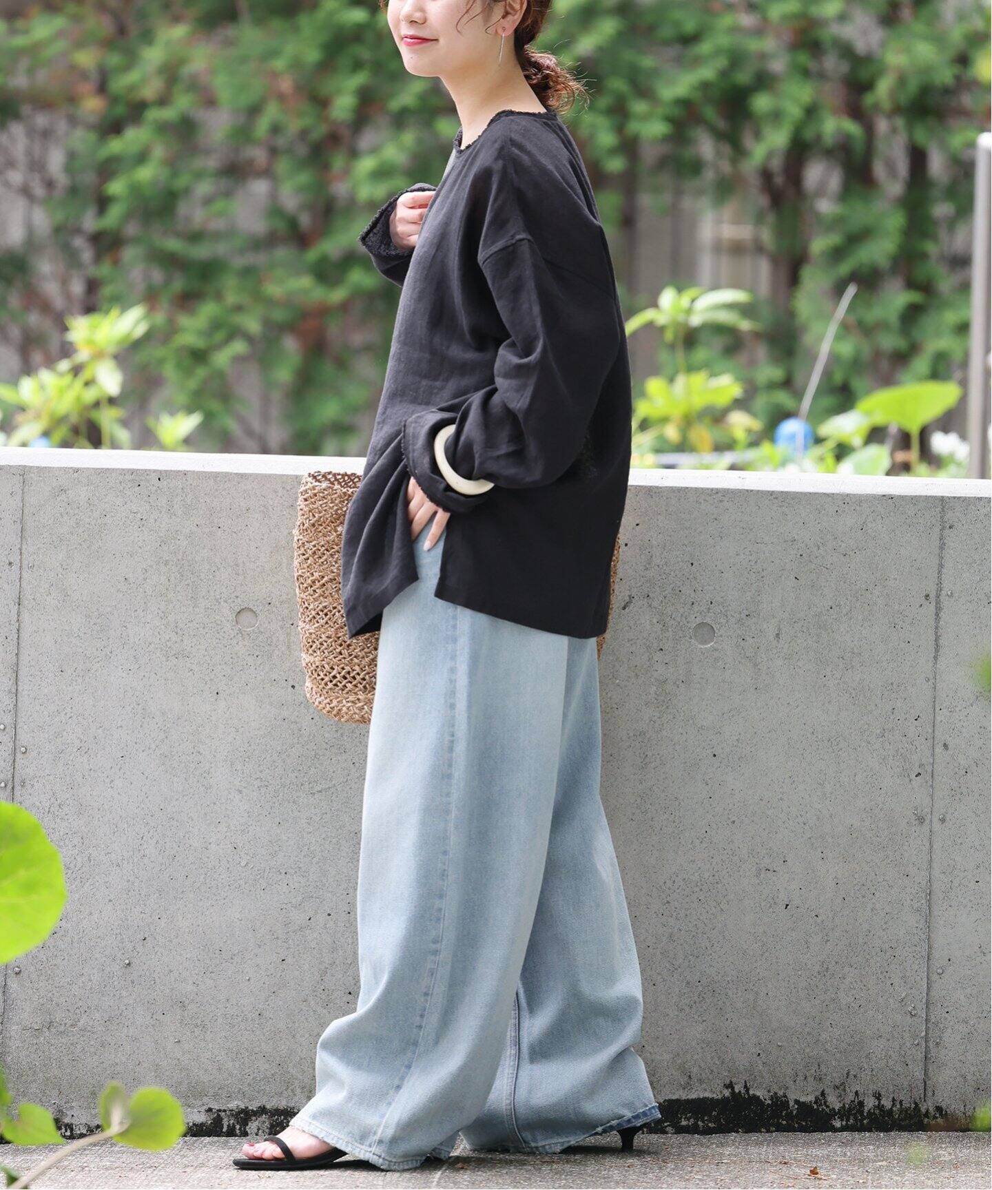 kiri⭐︎【新品】relumeラミーコットンメッシュビッグプルオーバー ラミーコットンメッシュビッグプルオーバー（シャツ／ブラウス