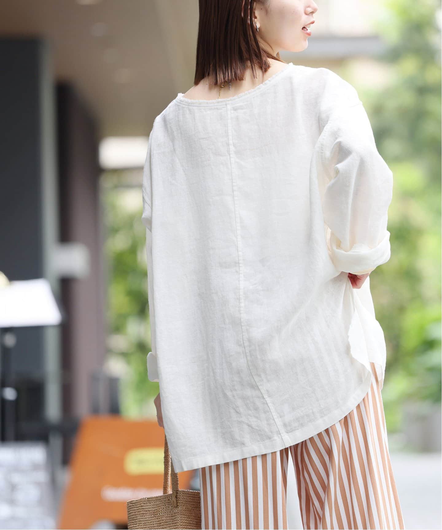kiri⭐︎【新品】relumeラミーコットンメッシュビッグプルオーバー ラミーコットンメッシュビッグプルオーバー（シャツ／ブラウス