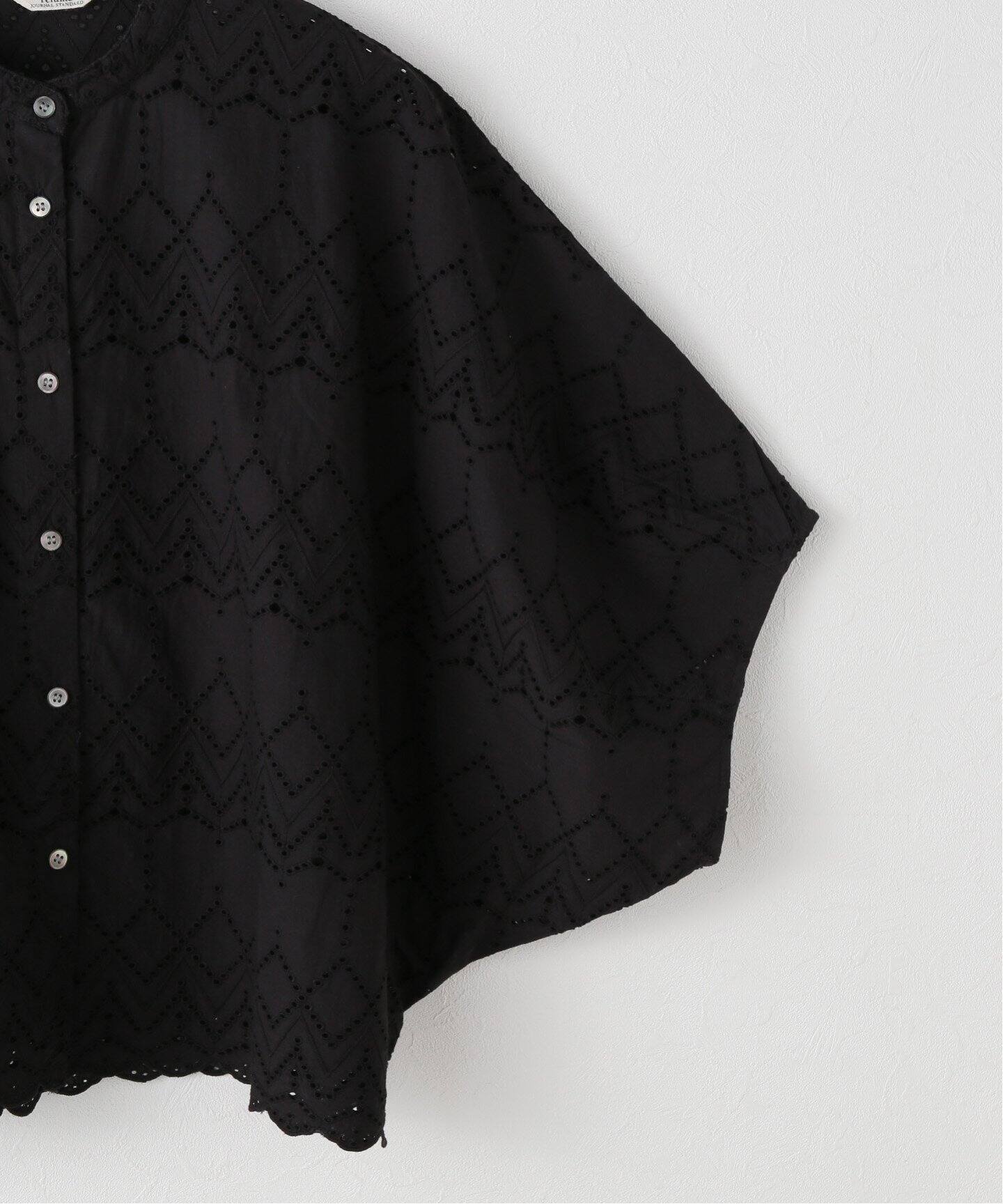 コットンカットワーク刺繍ポンチョブラウス（シャツ／ブラウス