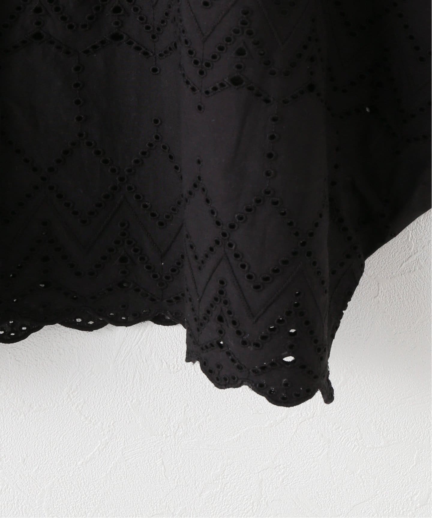 コットンカットワーク刺繍ポンチョブラウス（シャツ／ブラウス