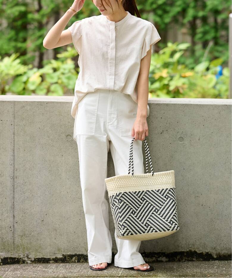 WEB限定追加》リネンコットンショートスリーブブラウス（シャツ 