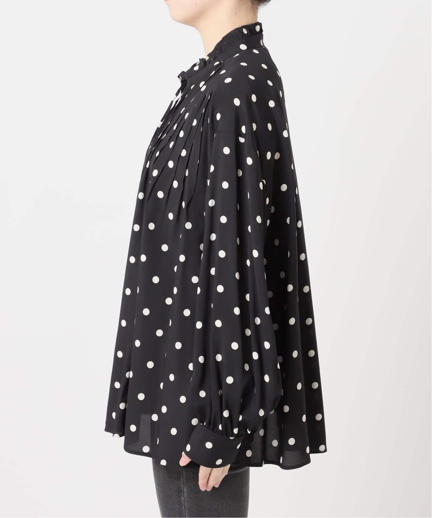 theory luxe 24SS ドットプリントピンタックブラウス WEB限定》ドットプリントピンタックブラウス（シャツ／ブラウス