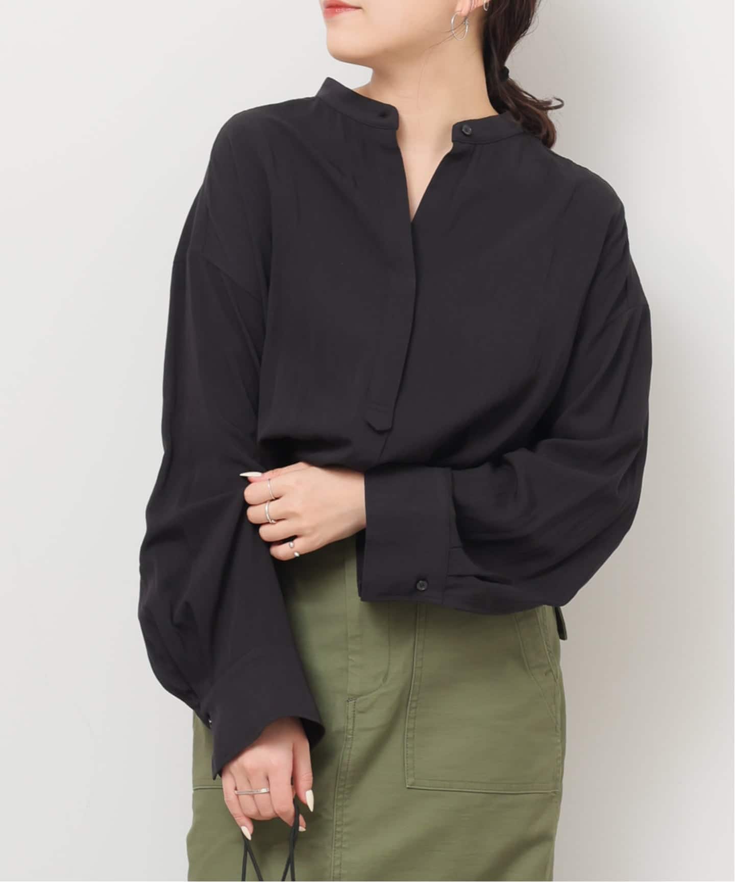 ジャーナルスタンダード レリューム（JOURNAL STANDARD relume）/バンドカラースキッパーブラウス バンドカラースキッパーブラウス（シャツ／ブラウス）｜JOURNAL