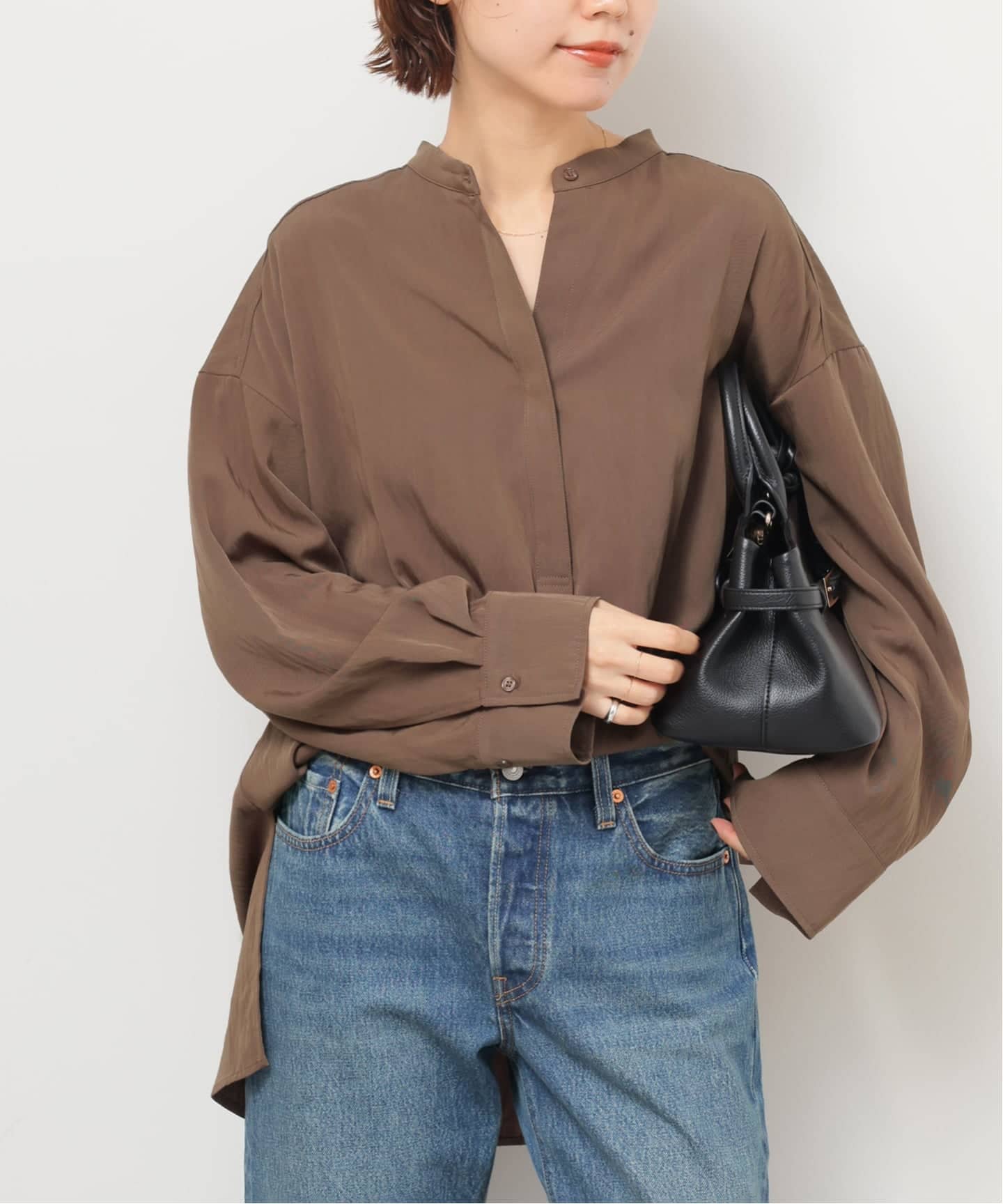 ジャーナルスタンダード レリューム（JOURNAL STANDARD relume）/バンドカラースキッパーブラウス バンドカラースキッパーブラウス（シャツ／ブラウス）｜JOURNAL