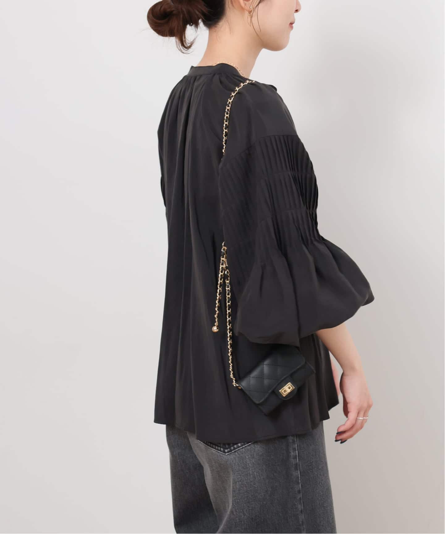 ピンタックボリュームスリーブブラウス（シャツ／ブラウス）｜JOURNAL