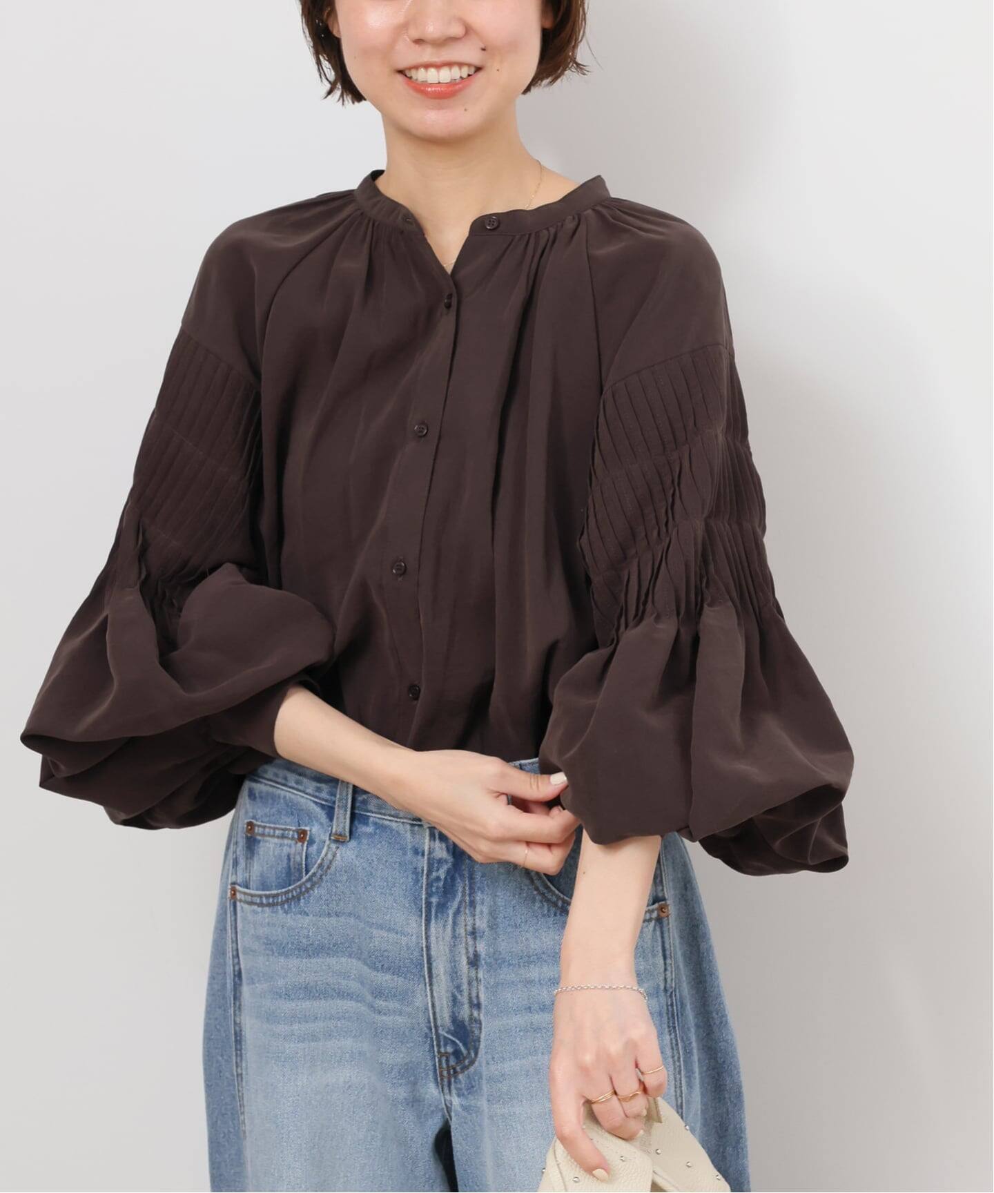 ジャーナルスタンダード レリューム（JOURNAL STANDARD relume）/ピンタックボリュームスリーブブラウス ピンタックボリュームスリーブブラウス（シャツ／ブラウス）｜JOURNAL