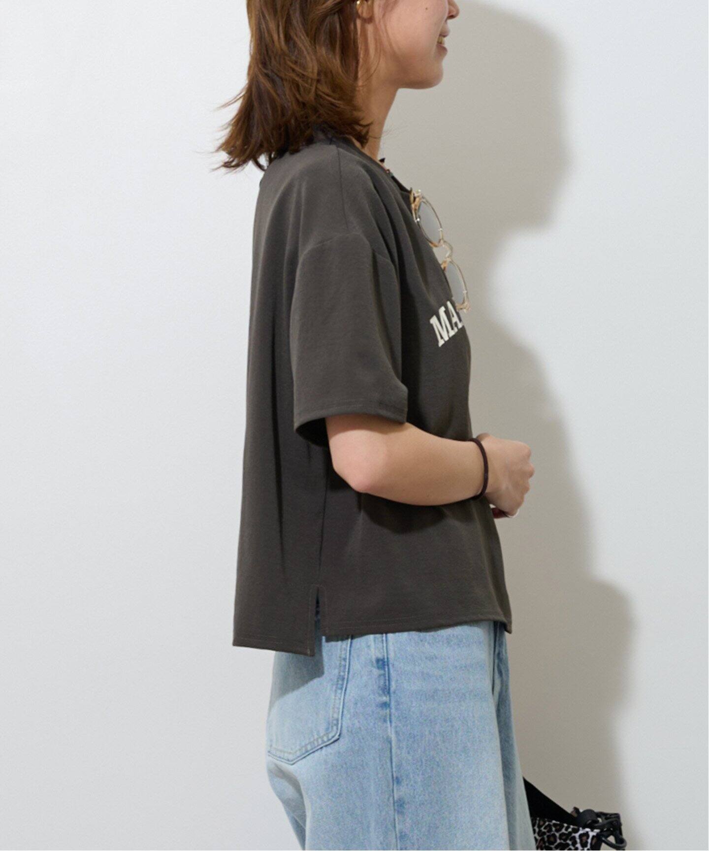 追加》2WAYジョーゼットロゴTEE（Tシャツ／カットソー