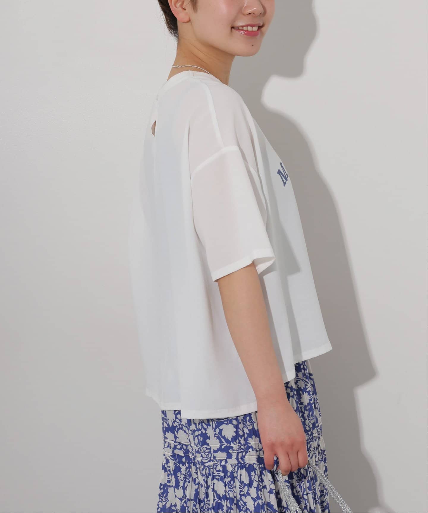 追加3》2WAYジョーゼットロゴTEE（Tシャツ／カットソー