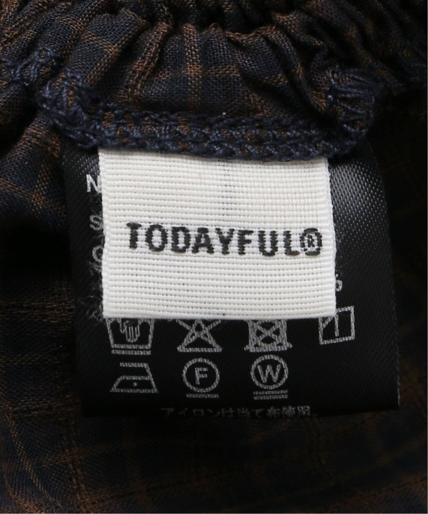TODAYFUL/トゥデイフル】 Checkgather Compact Blouse（シャツ