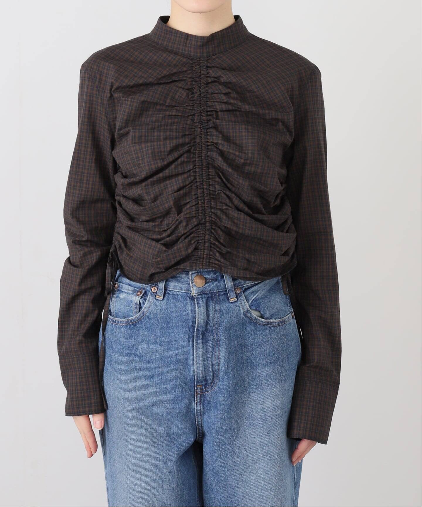 TODAYFUL/トゥデイフル】 Checkgather Compact Blouse（シャツ