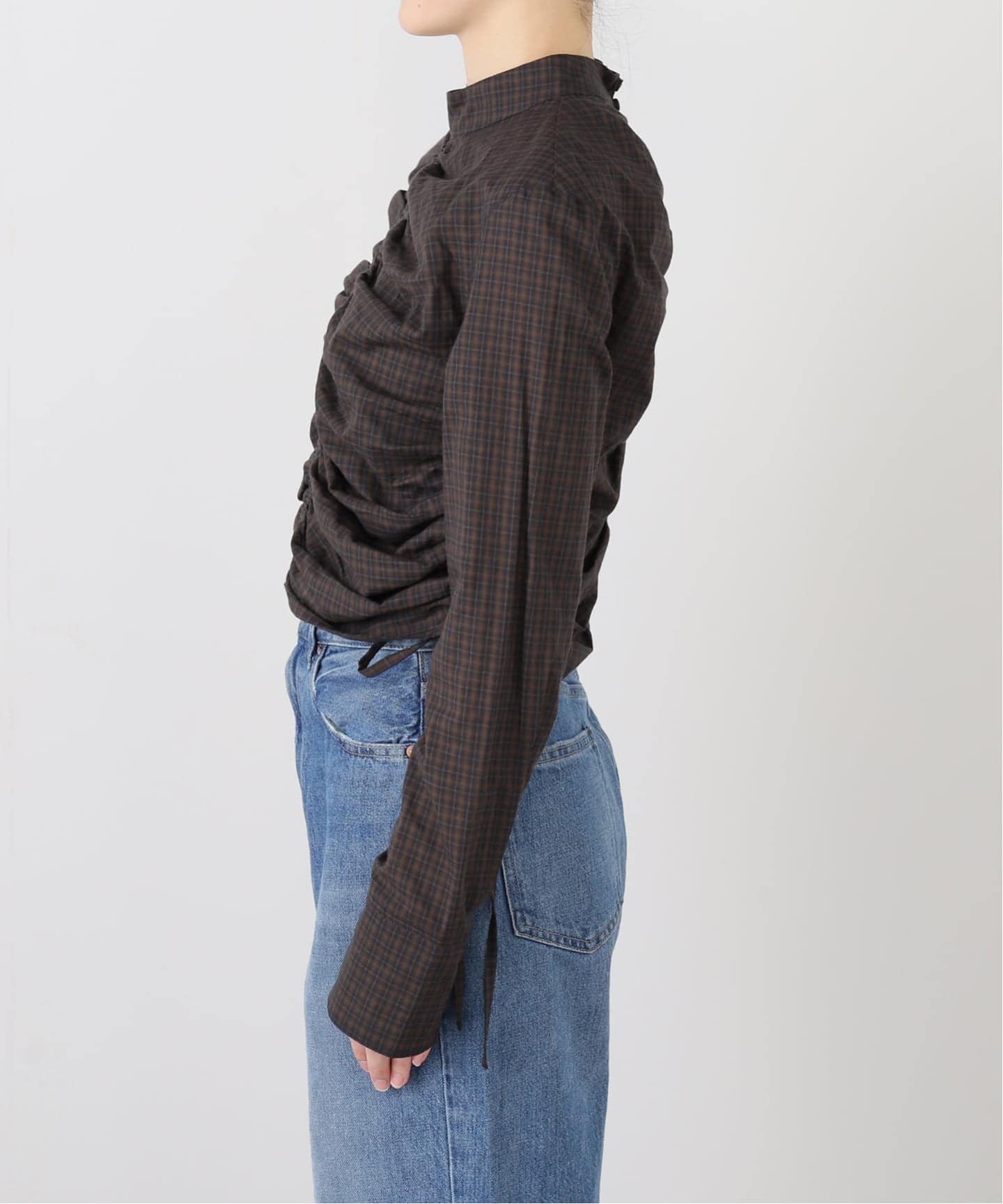 TODAYFUL/トゥデイフル】 Checkgather Compact Blouse（シャツ