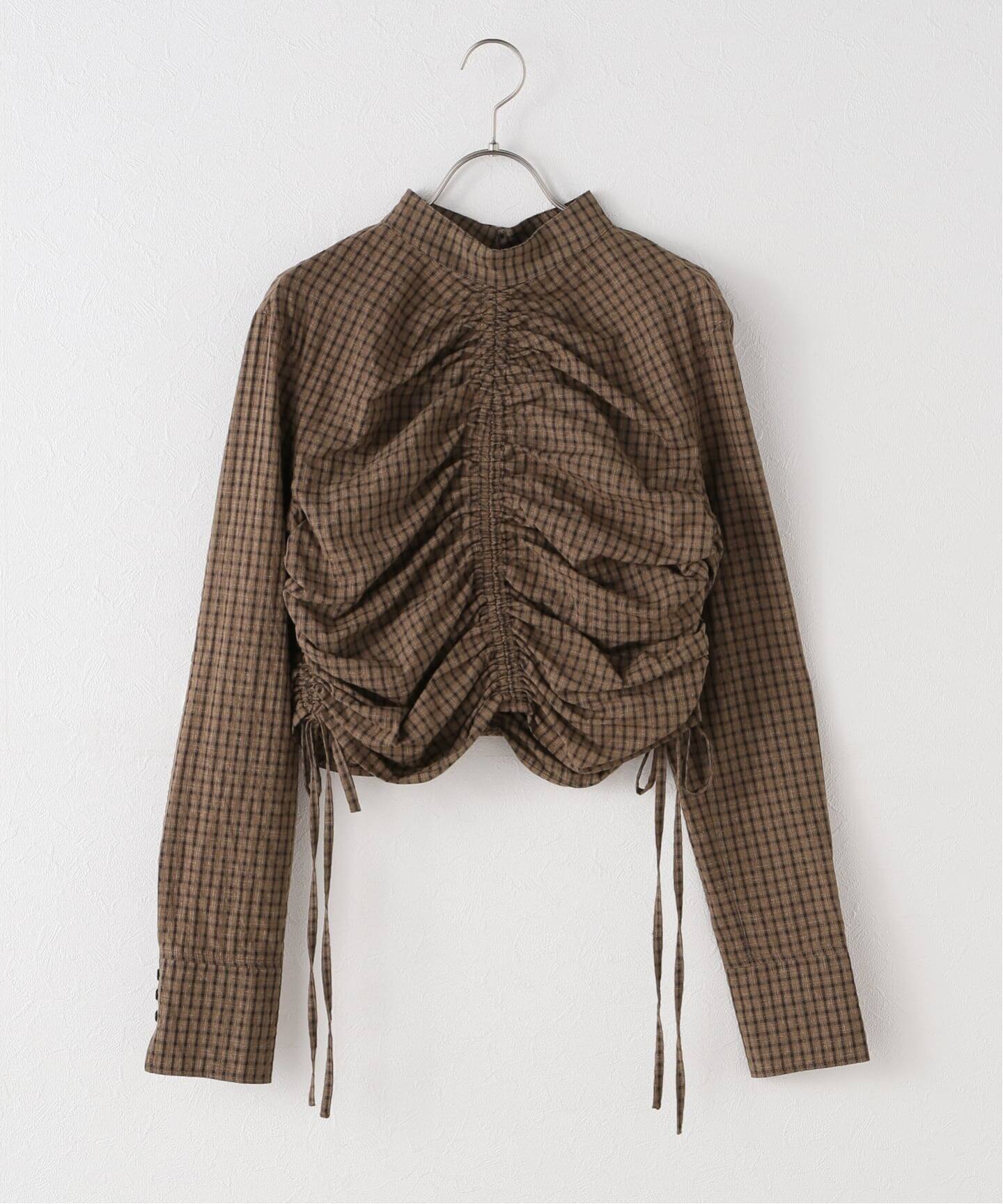 TODAYFUL/トゥデイフル】 Checkgather Compact Blouse（シャツ