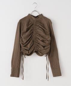 TODAYFUL/トゥデイフル】 Checkgather Compact Blouse（シャツ 
