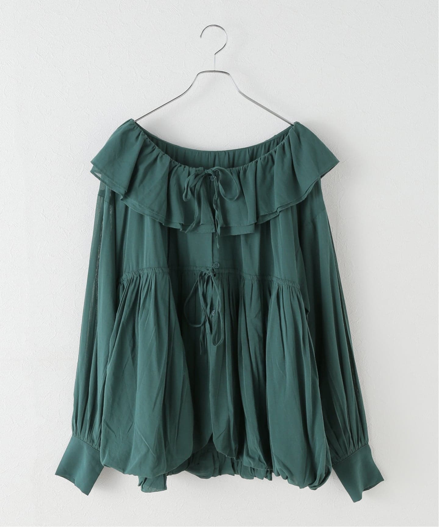 crinkle crinkle crinkleコットンフリルカラーシャツ crinkle crinkle