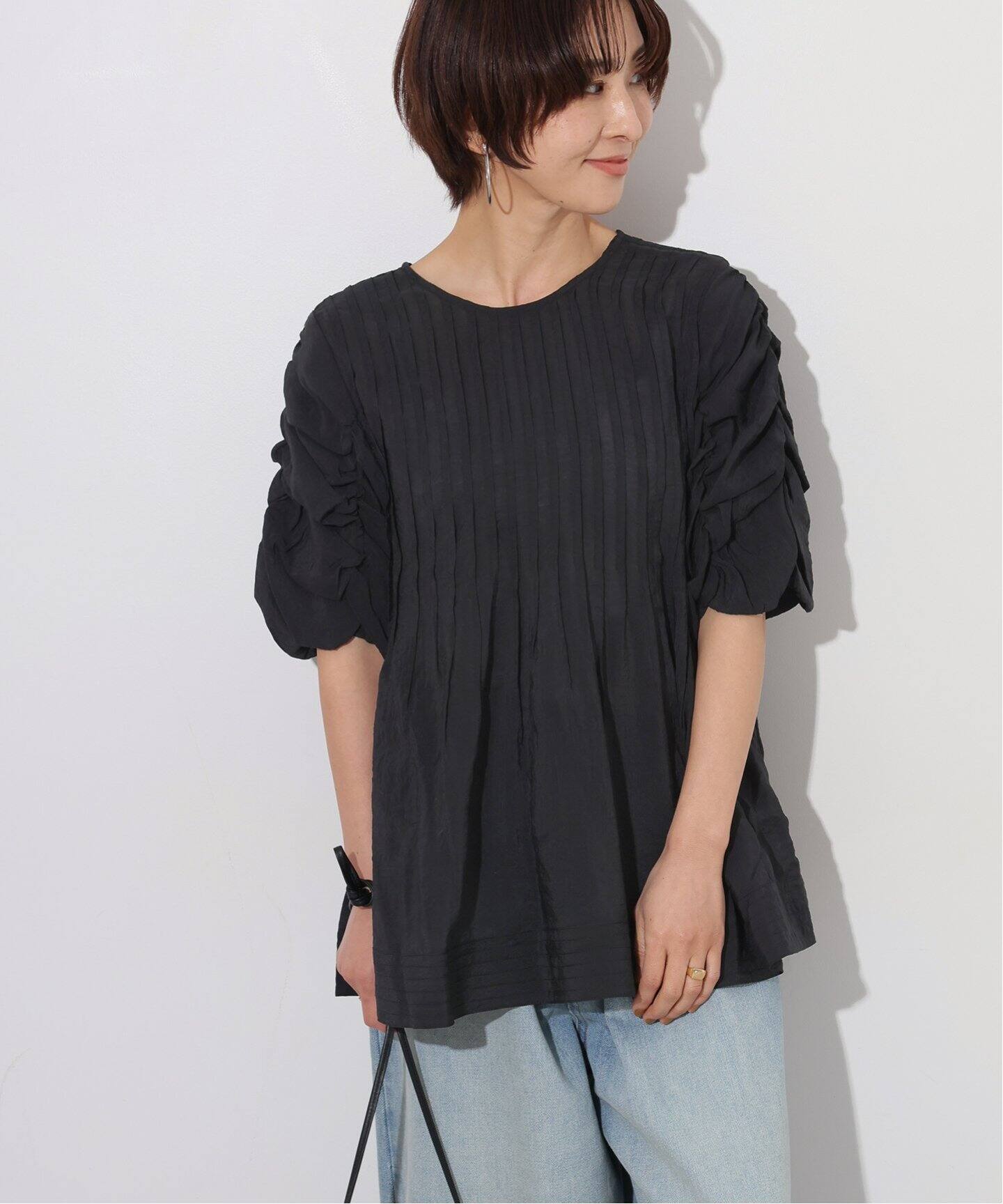 TORRAZZO DONNA　2WAYツイストタックブラウス　新品 TORRAZZO DONNA/トラッゾドンナ】2WAY TACK TOPS：ブラウス