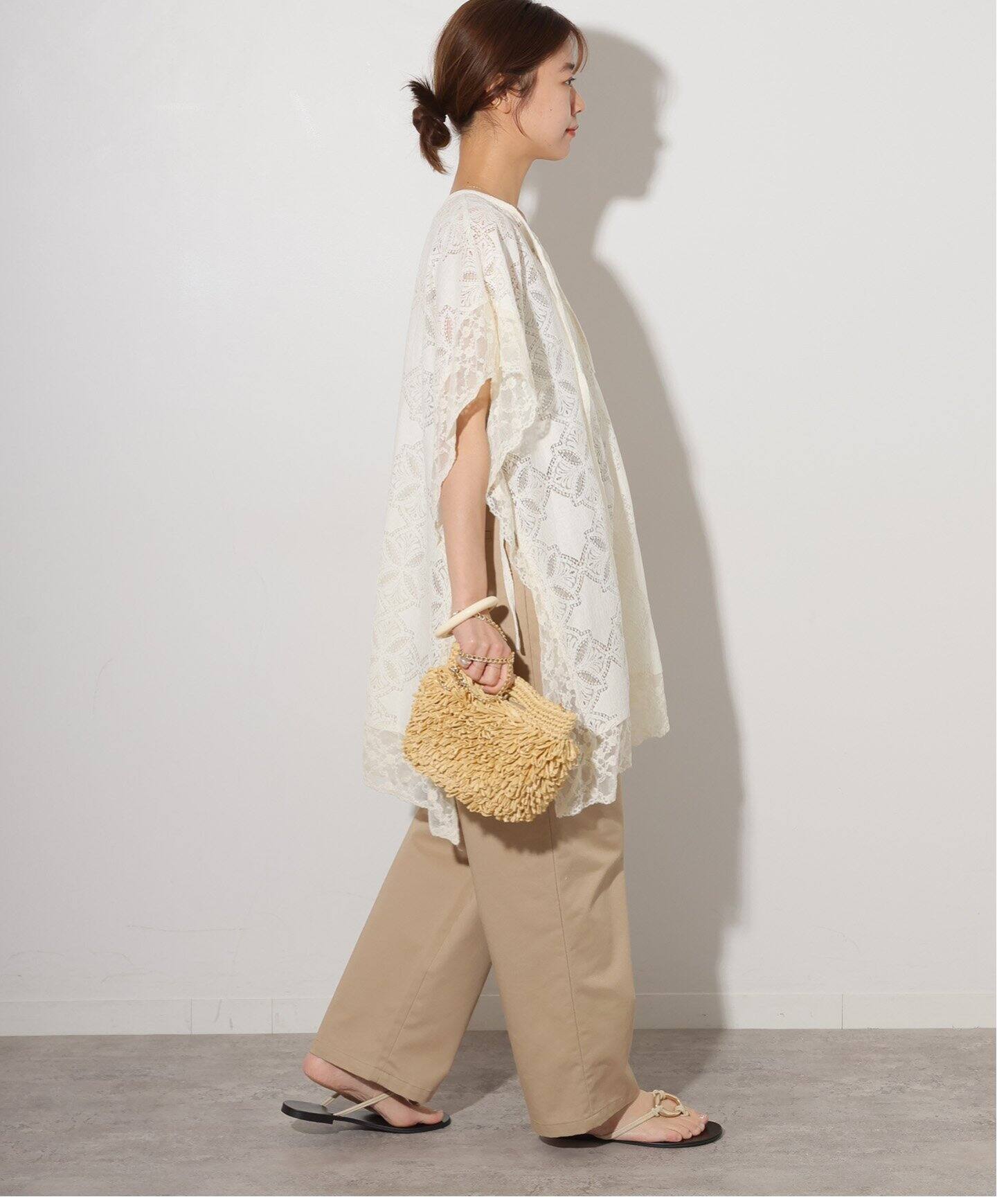 【PROVOKE/プロヴォーク】Poncho ブラウス ナチュラル 新品 追加》【PROVOKE/プロヴォーク】Poncho ブラウス（シャツ