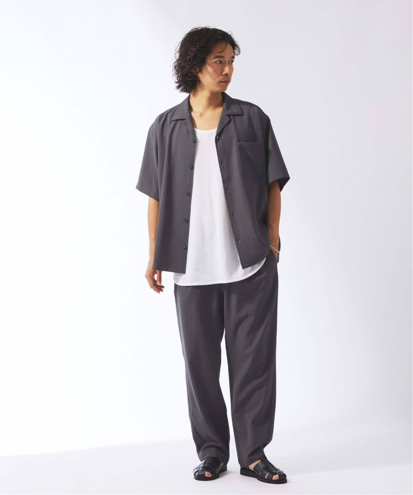 TECH MESH ”AMPLE” オープンカラー シャツ（セットアップ着用可