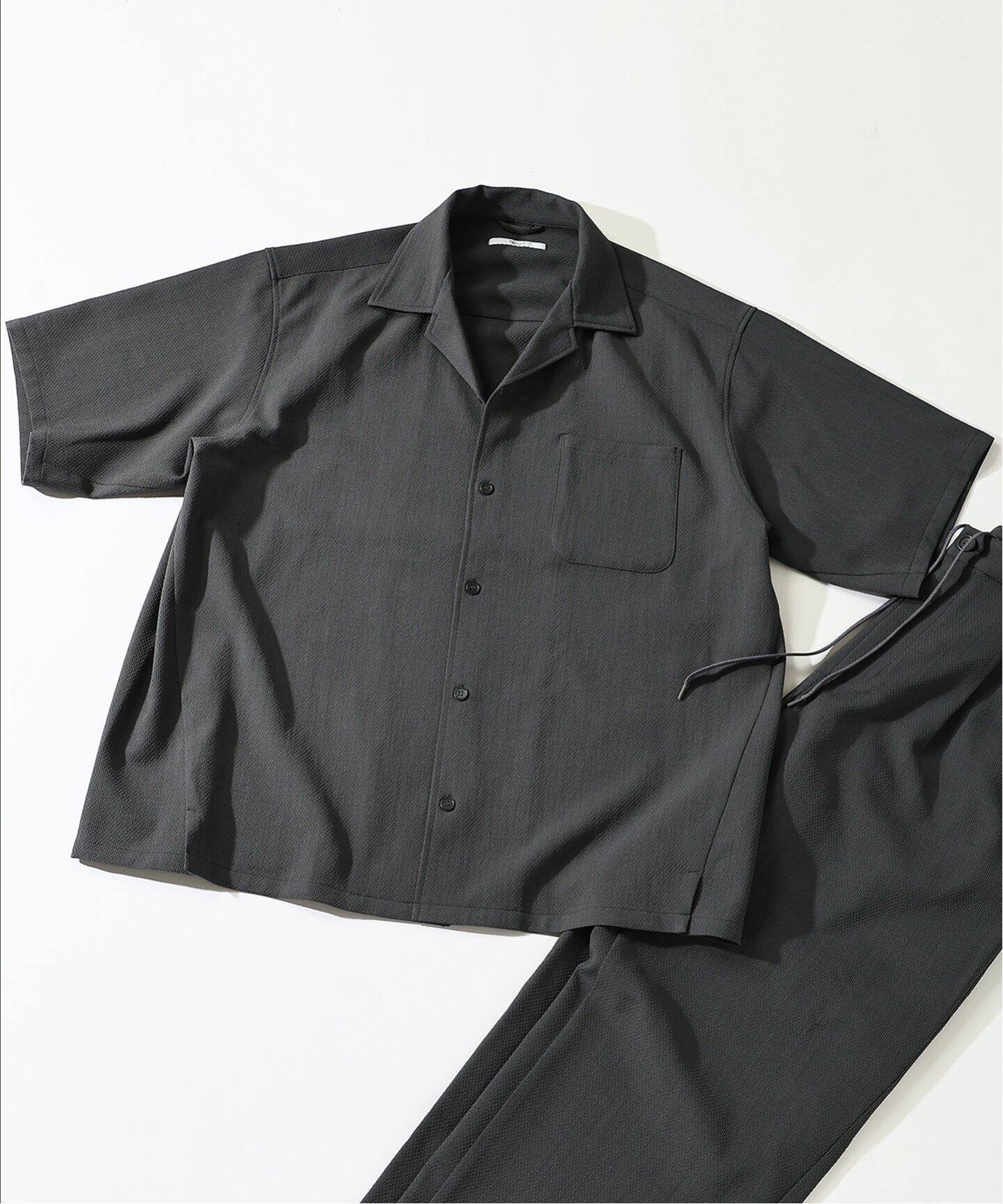 TECH MESH ”AMPLE” オープンカラー シャツ（セットアップ着用可