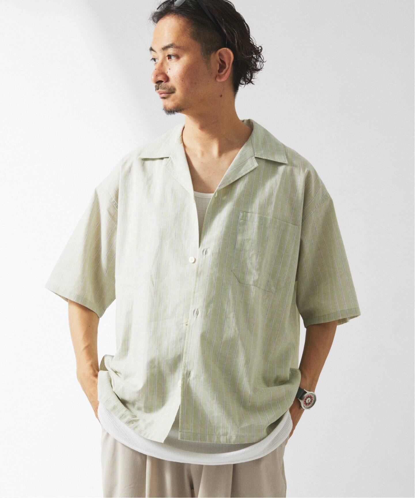 JAMES FABRIC / ジェームスファブリック オープンカラーシャツ