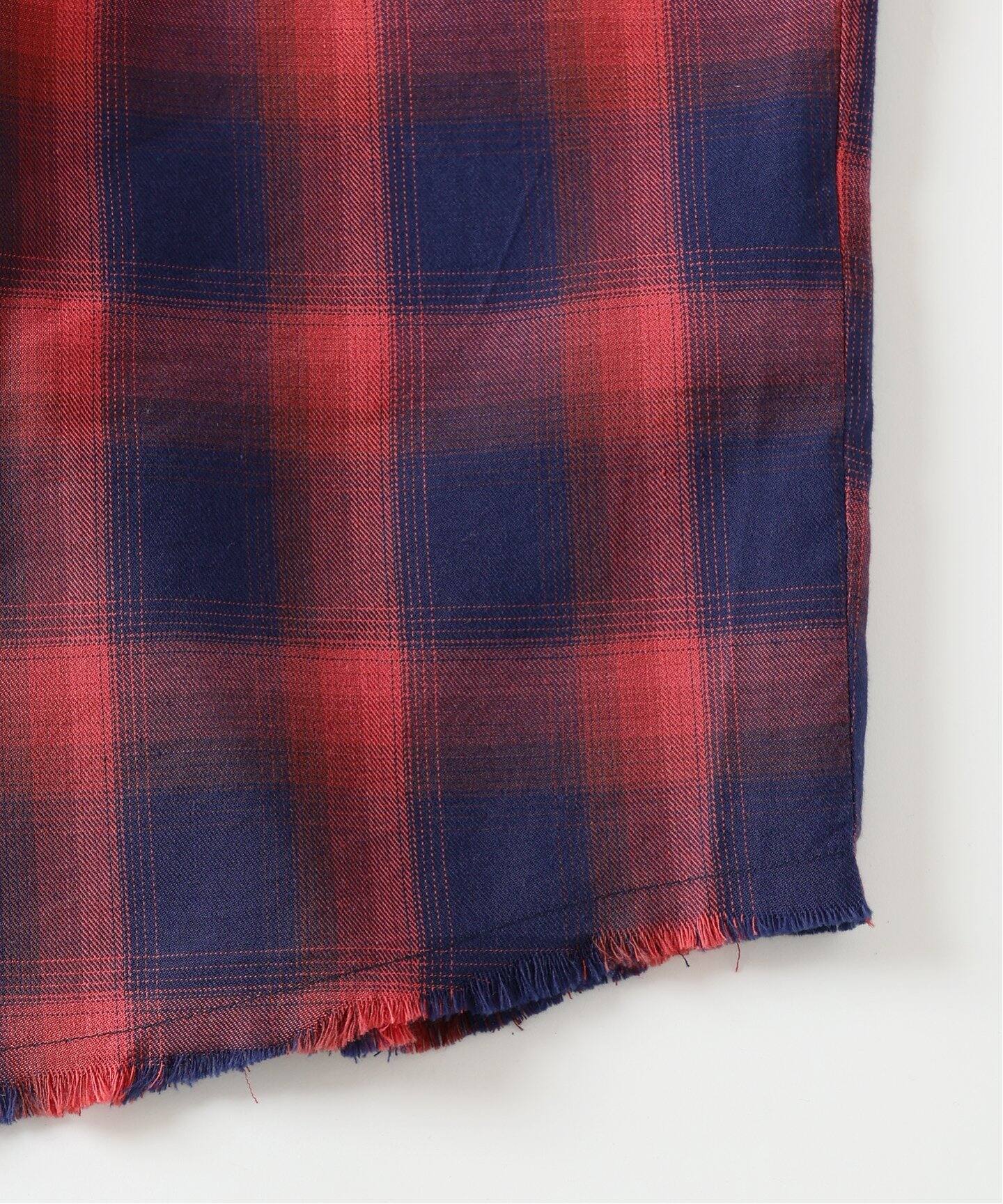 JOURNAL STANDARD relume フリンジ 半袖チェックシャツ JOURNAL STANDARD relume｜レーヨン フリンジ 半袖チェック