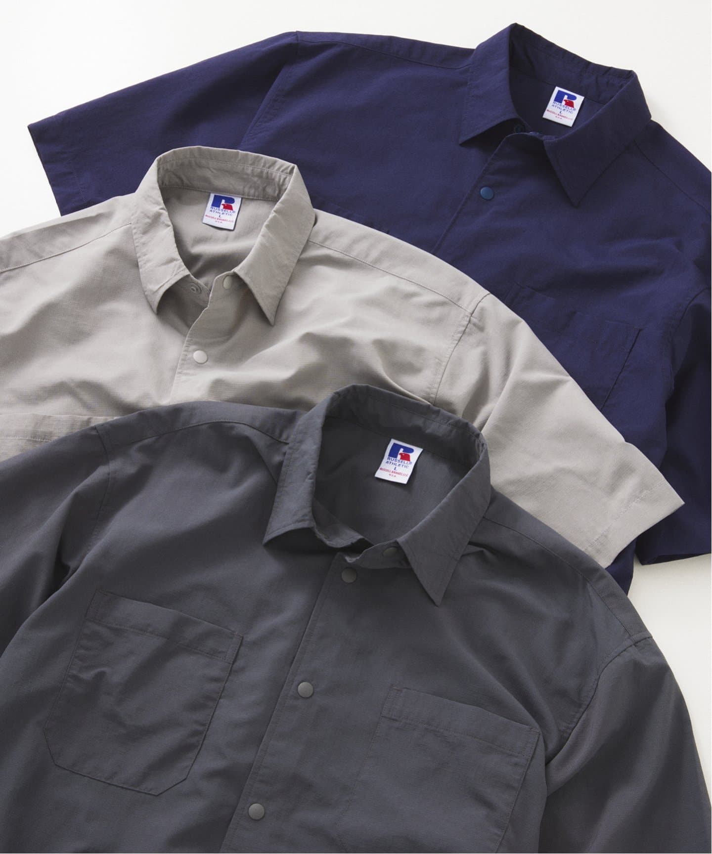 RUSSELL ATHLETIC 別注 ナイロン リップストップ ショートスリーブ RUSSELL ATHLETIC 別注 ナイロン リップストップ ショートスリーブ