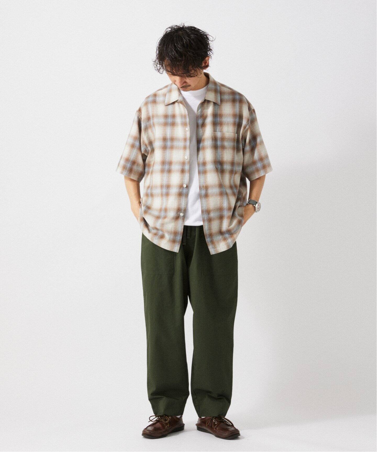 T/C ガーゼ オンブレチェック 半袖シャツ（シャツ／ブラウス