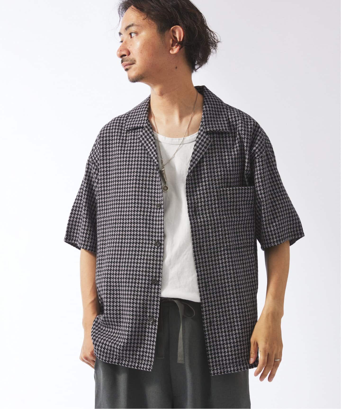 ドゥロアーバックジッパー麻半袖シャツ THE CRAFT CREW PRODUCTS】ビッグシルエット ドローコード ミニ