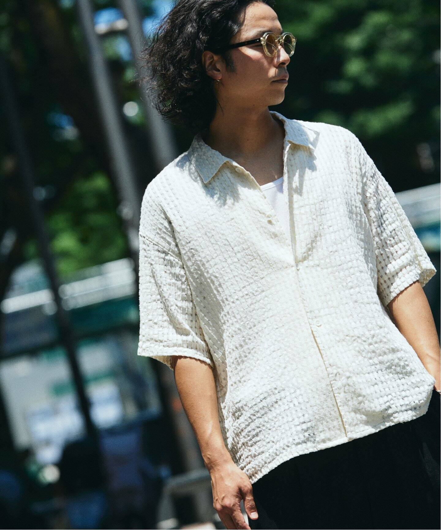 チェック シアー ドビー 半袖 シャツ（シャツ／ブラウス）｜JOURNAL