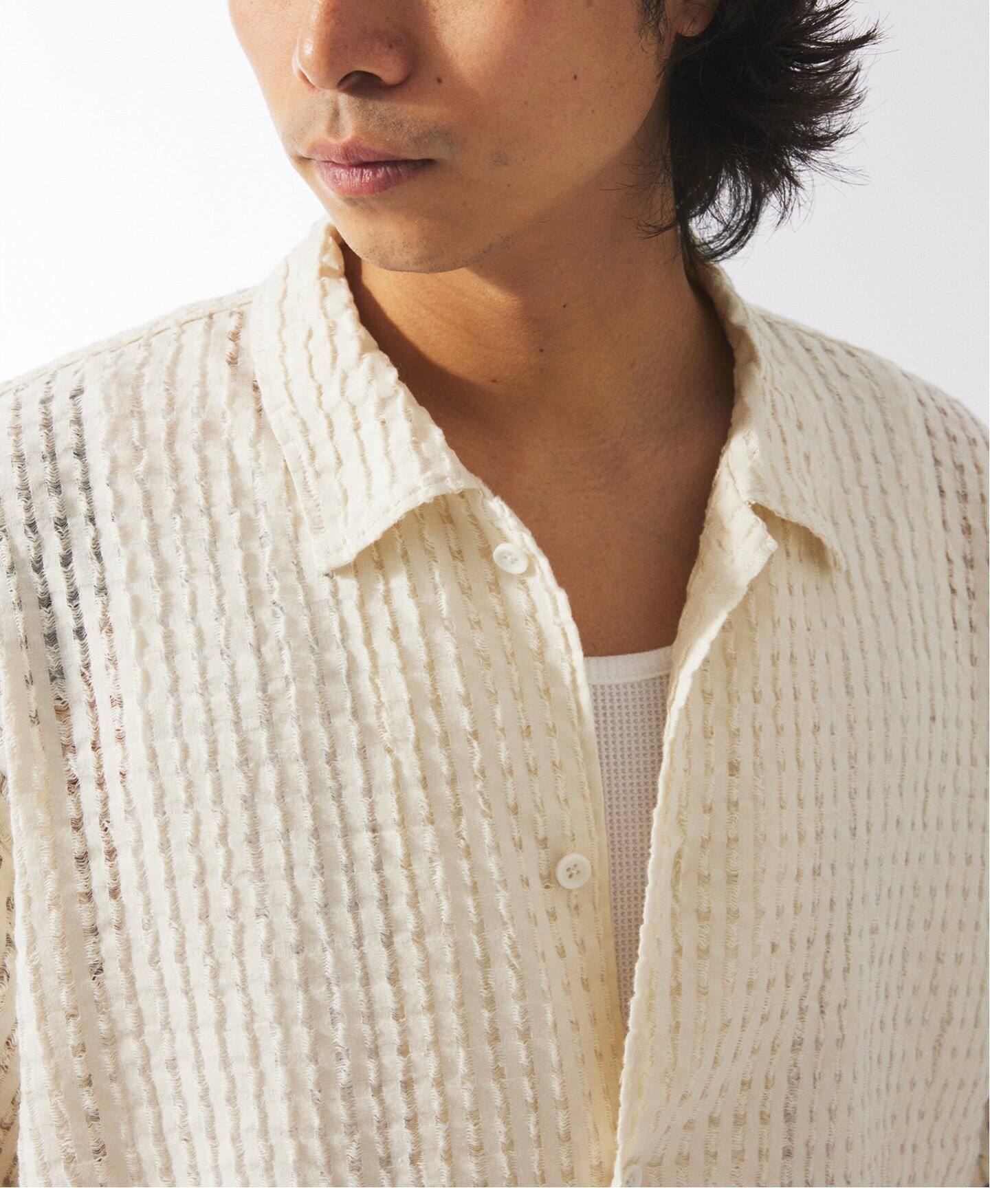 【ジャーナルスタンダード】シアーチェックシャツジャケット 半袖　【フリーサイズ】 セール】チェックシアーシャツ（シャツ/ブラウス）｜JOURNAL