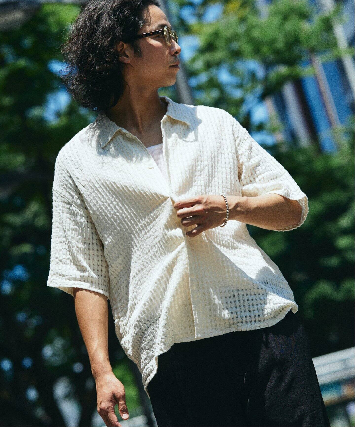 チェック シアー ドビー 半袖 シャツ（シャツ／ブラウス）｜JOURNAL 