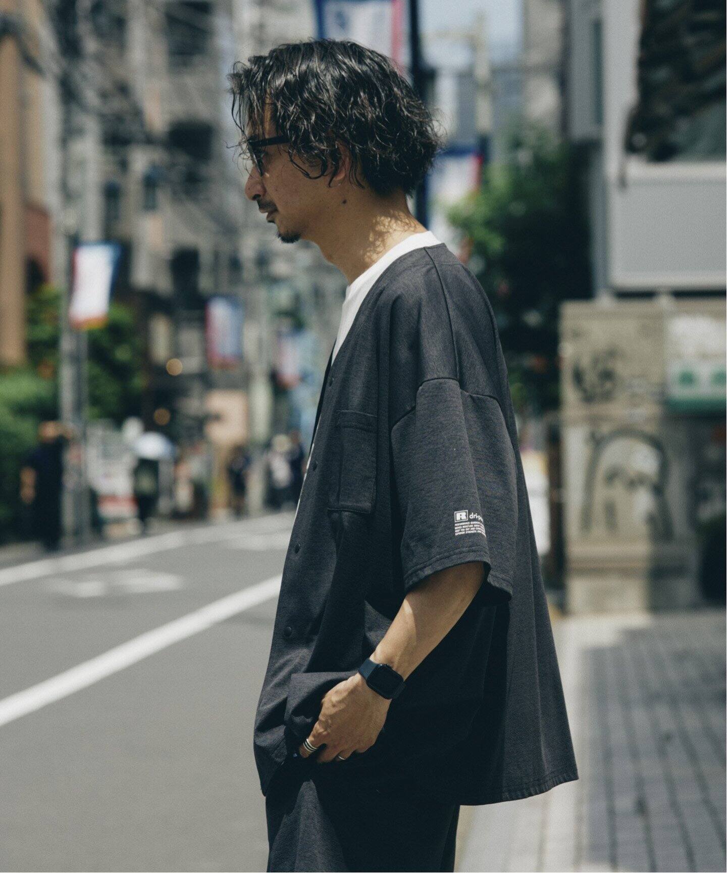 吸水速乾 RUSSELL ATHLETIC 別注 Dri-Power(R) ベースボールシャツ