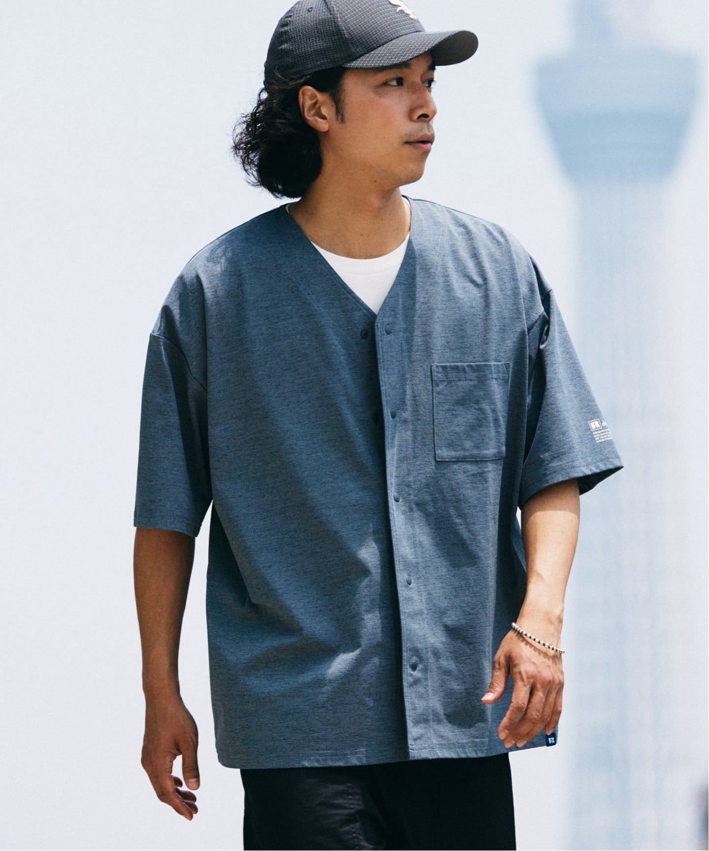 吸水速乾 RUSSELL ATHLETIC 別注 Dri-Power(R) ベースボールシャツ