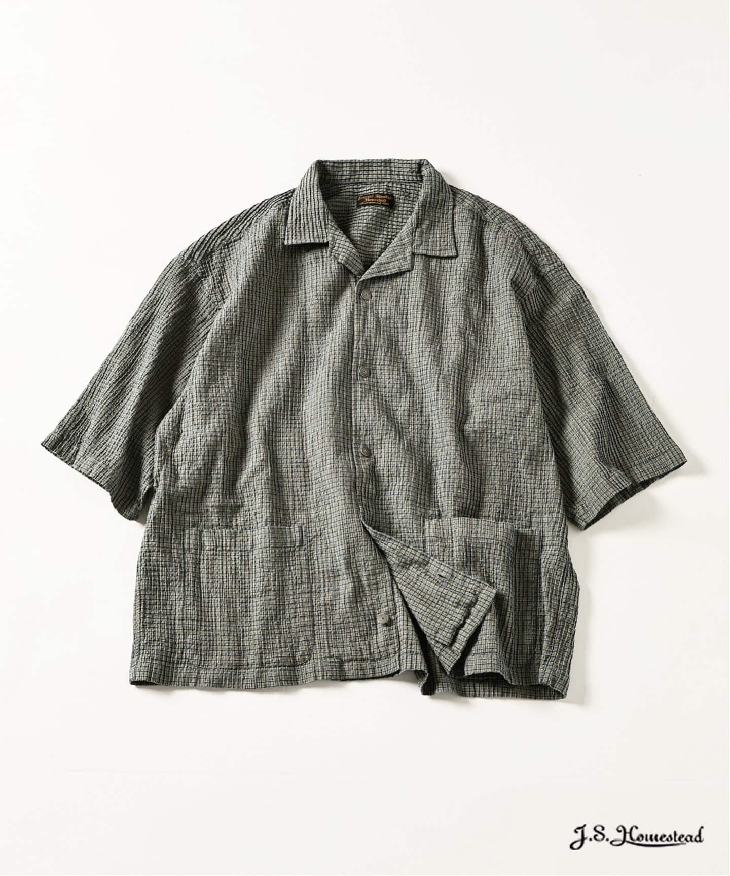 ジャーナルスタンダード彫らずとも×J.S.Homesteadオープンカラーシャツ JOURNAL STANDARD J.S HOMESTEAD シャツ J.S.Homestead / Stead