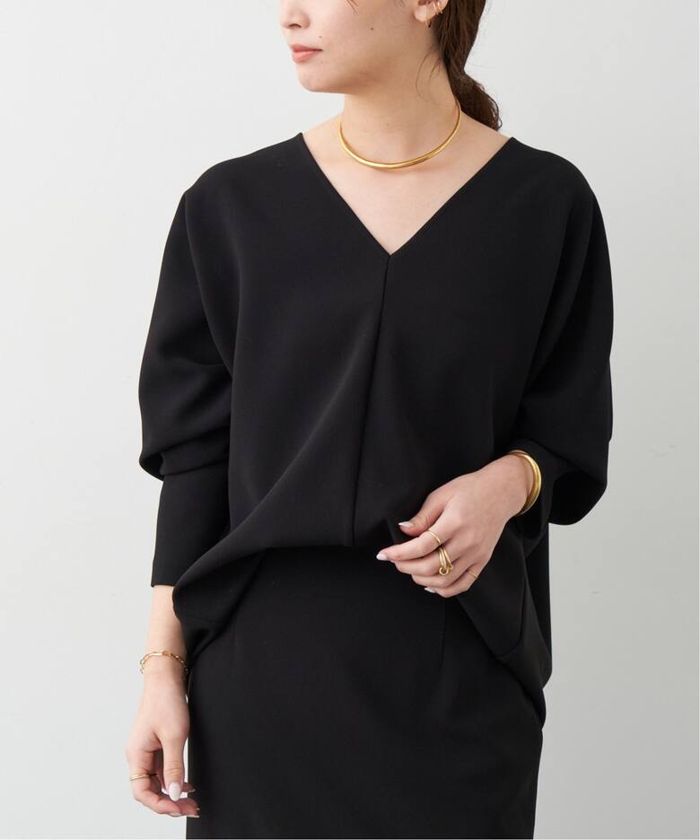 トリアセジョーゼット Vネック プルオーバー（シャツ／ブラウス  