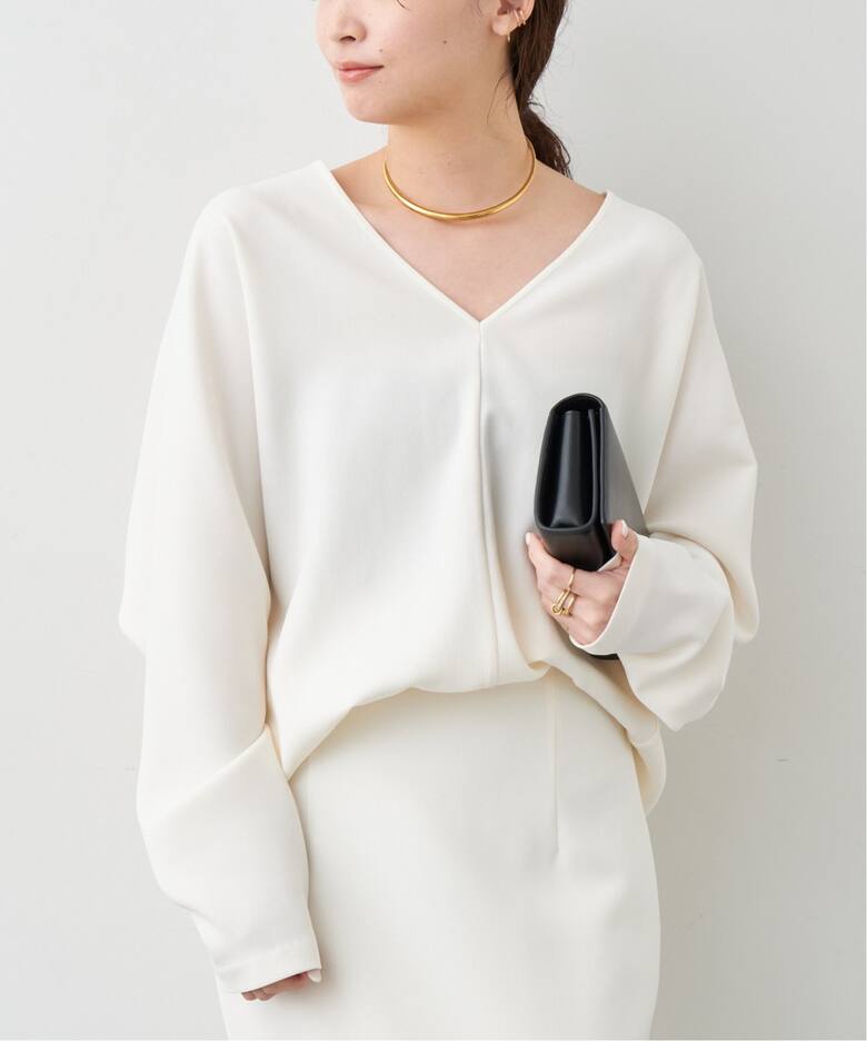 トリアセジョーゼット Vネック プルオーバー（シャツ／ブラウス  