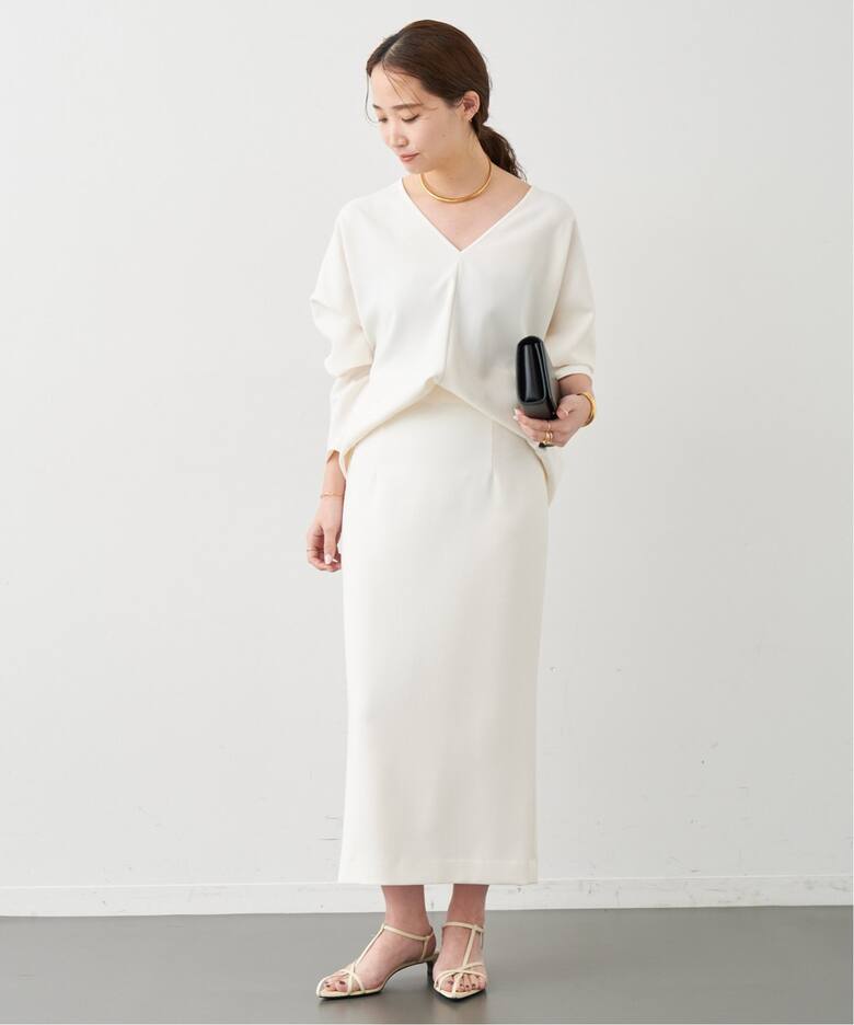 トリアセジョーゼット Vネック プルオーバー（シャツ／ブラウス  