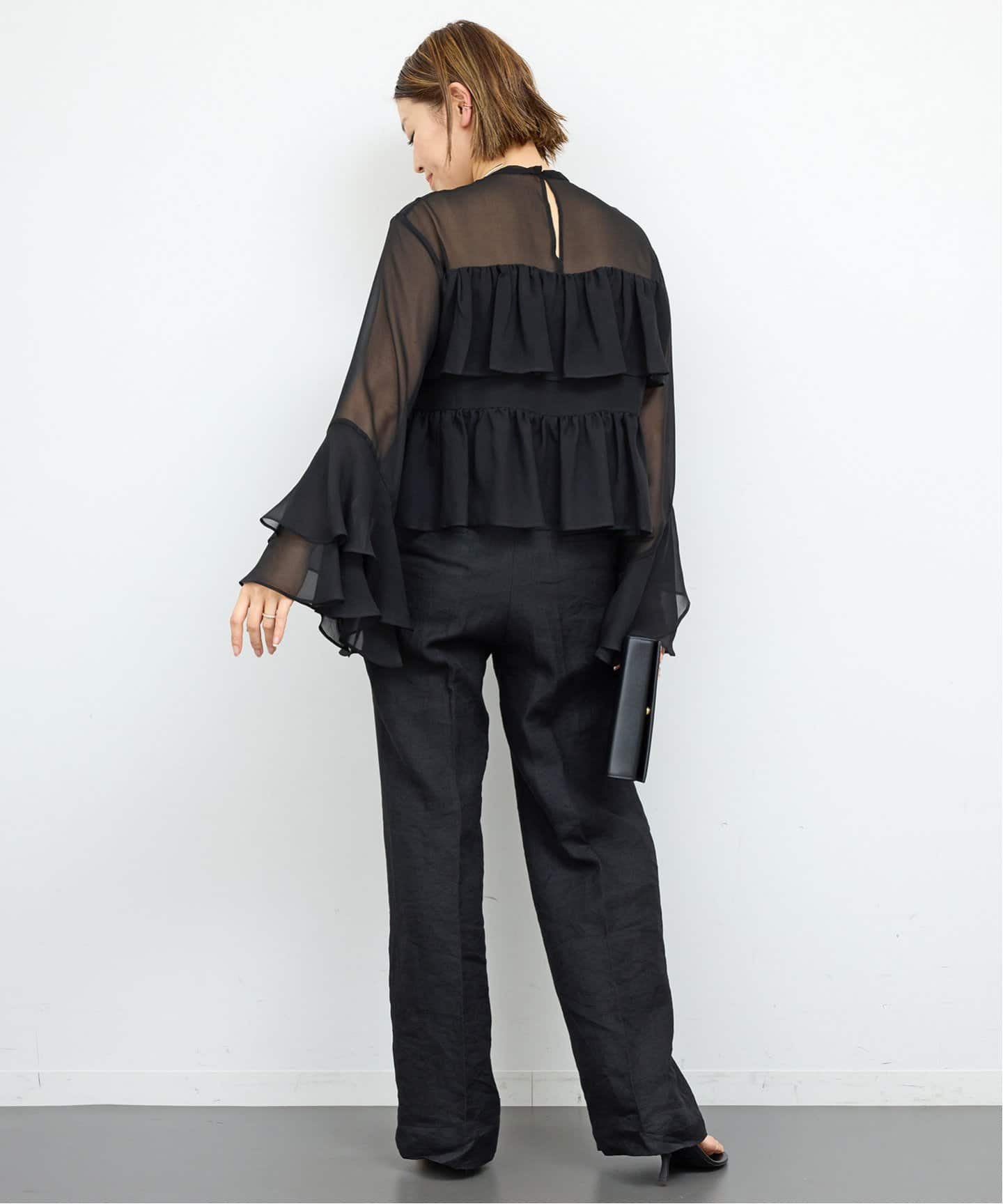 ドゥーズィエムクラス✨Linen Collarless ブレザー　ブラック 中古・古着通販】DEUXIEME CLASSE (ドゥーズィエム クラス