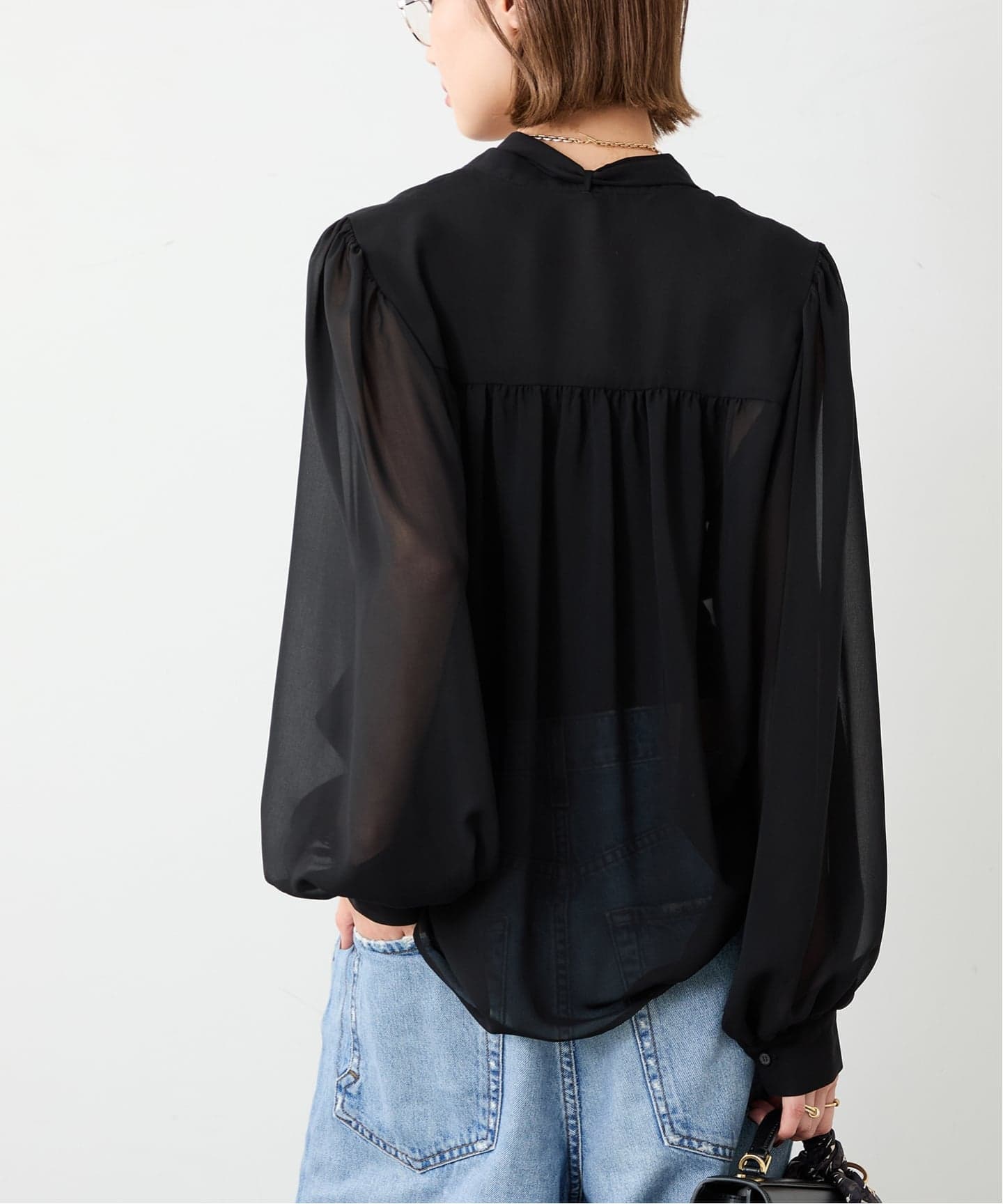 アパルトモン ドゥーズィエムクラス 24SS シアーブラウス Sheer Bow ブラウス（シャツ／ブラウス）｜Deuxieme Classe